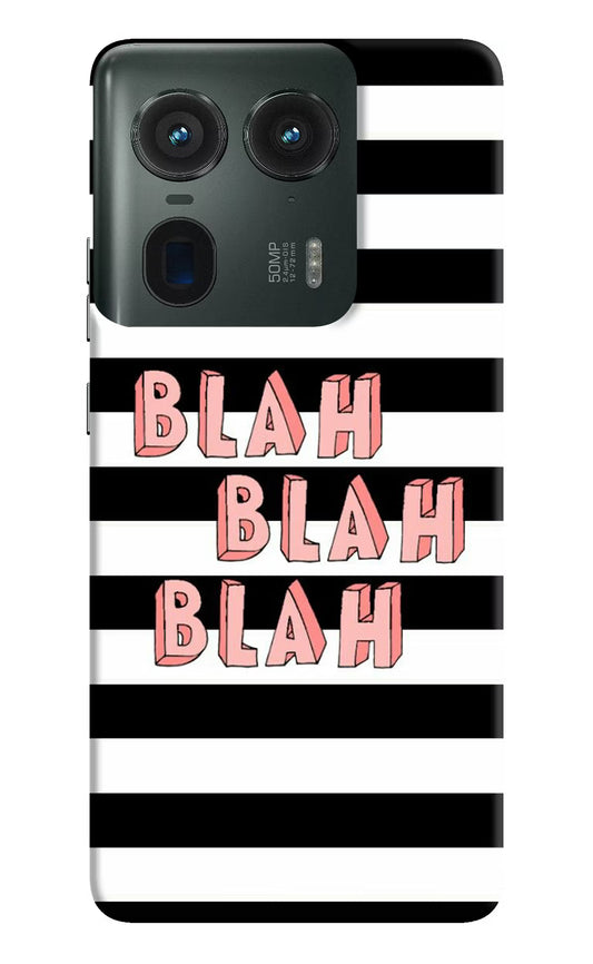 Blah Blah Blah Moto Edge 50 Ultra 5G Hard Case Back Cover by Casekaro