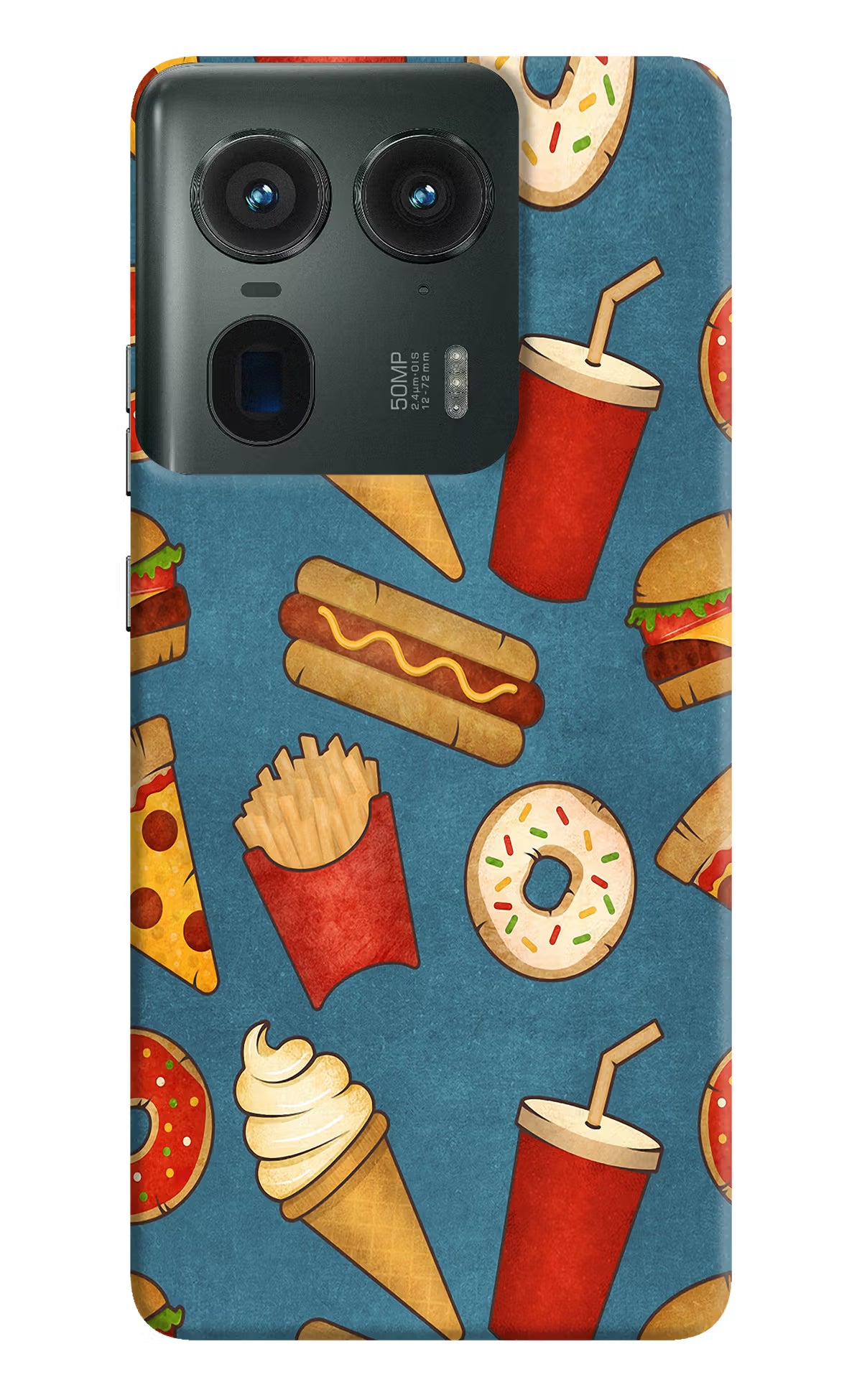 Foodie Moto Edge 50 Ultra 5G Hard Case Back Cover by Casekaro