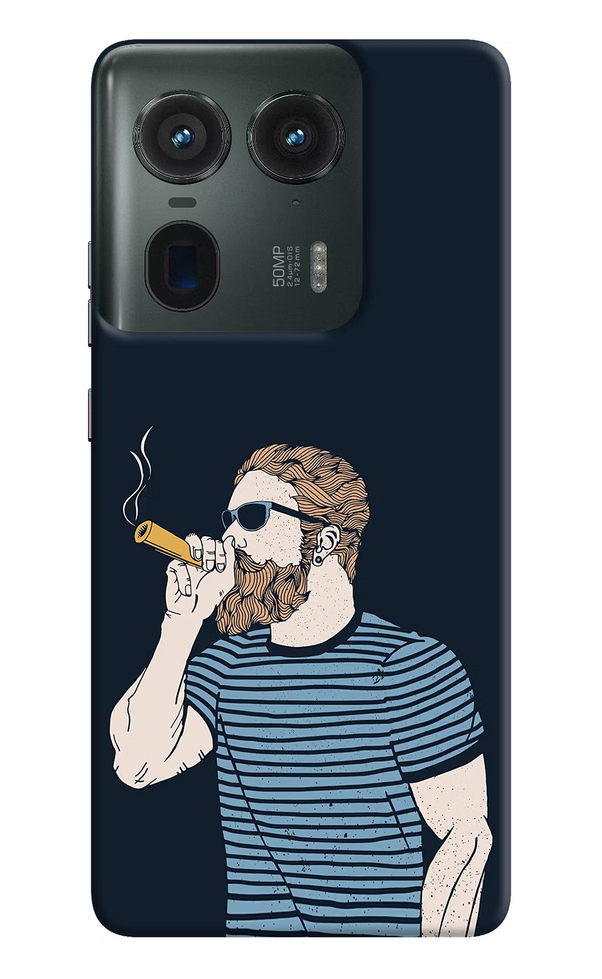 Smoking Moto Edge 50 Ultra 5G Hard Case Back Cover by Casekaro