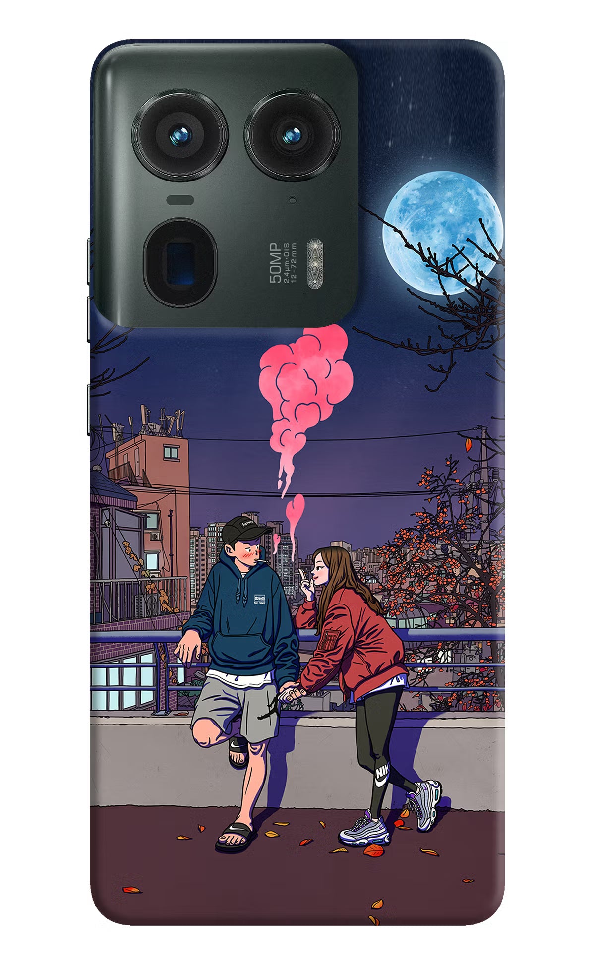 Chilling Couple Moto Edge 50 Ultra 5G Hard Case Back Cover by Casekaro