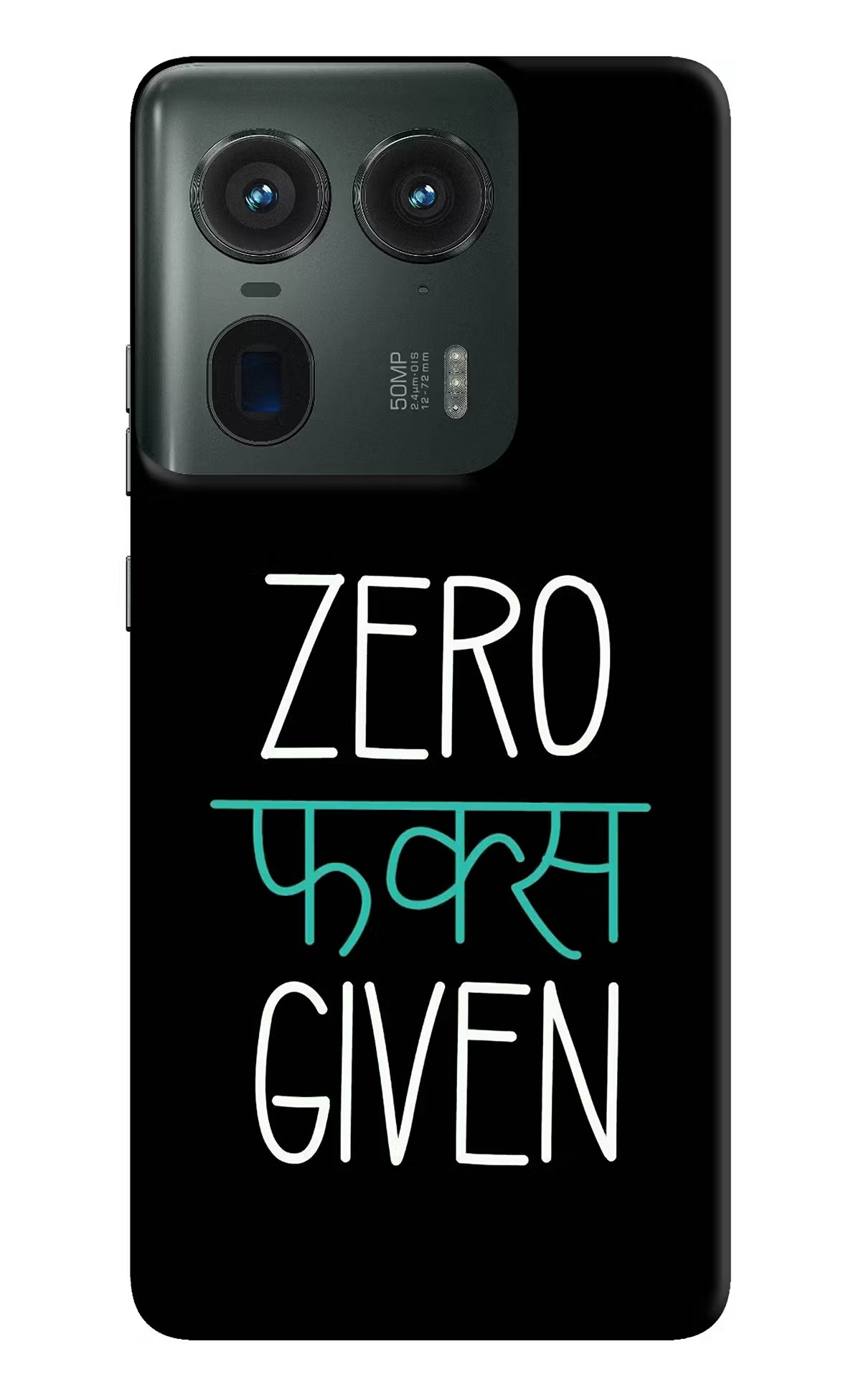 Zero Fucks Given Moto Edge 50 Ultra 5G Hard Case Back Cover by Casekaro