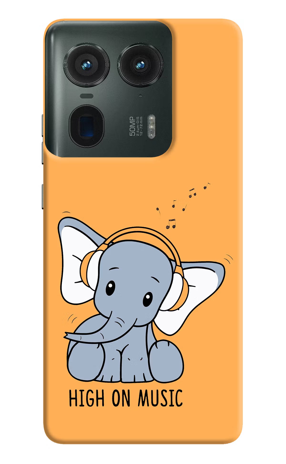 High On Music Moto Edge 50 Ultra 5G Hard Case Back Cover by Casekaro