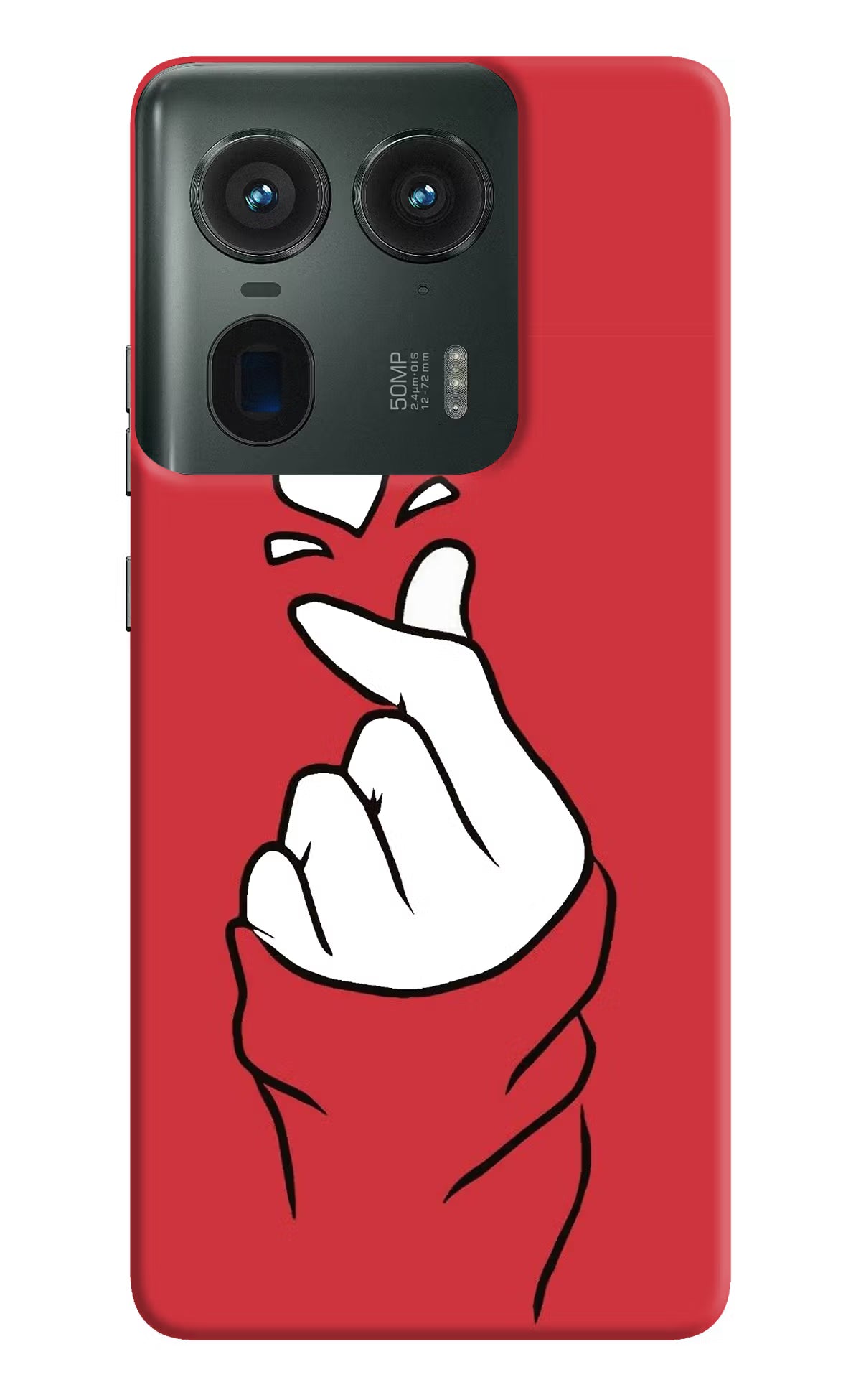 Korean Love Sign Moto Edge 50 Ultra 5G Hard Case Back Cover by Casekaro