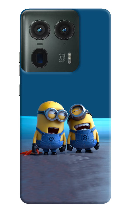 Minion Laughing Moto Edge 50 Ultra 5G Hard Case Back Cover by Casekaro