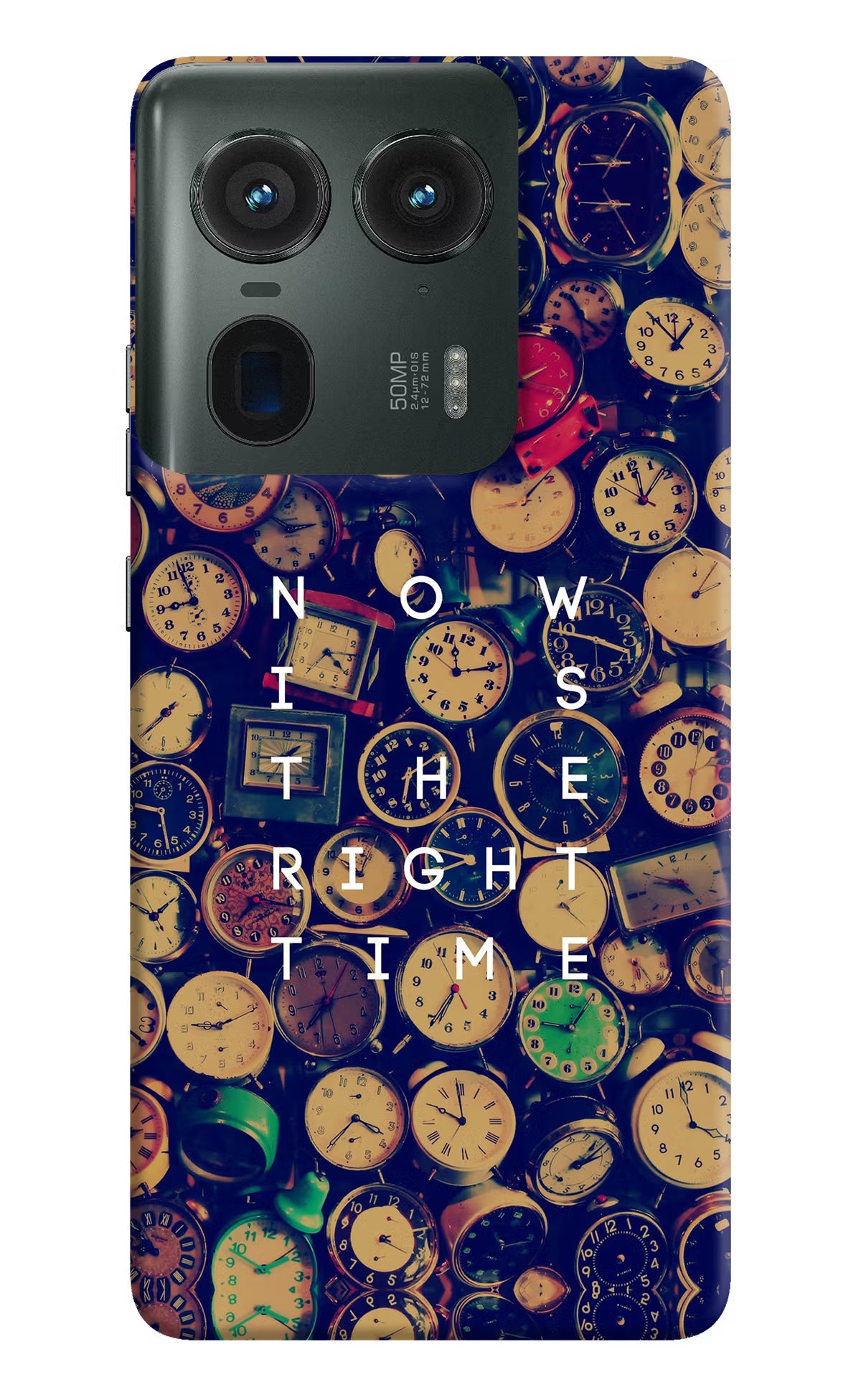 Now is the Right Time Quote Moto Edge 50 Ultra 5G Hard Case Back Cover by Casekaro