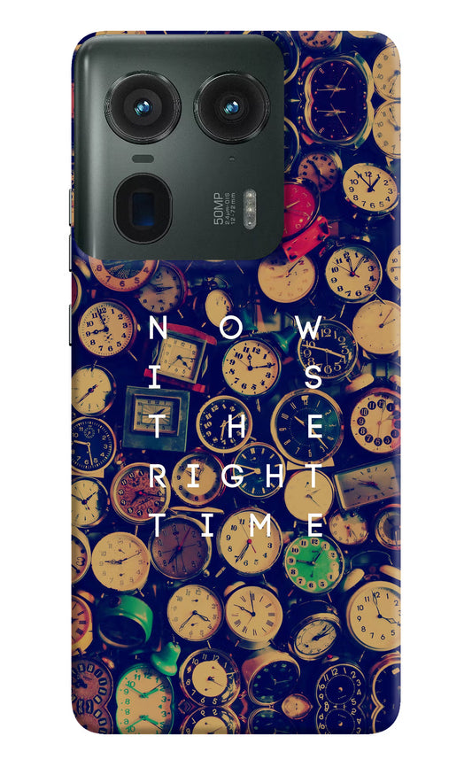 Now is the Right Time Quote Moto Edge 50 Ultra 5G Hard Case Back Cover by Casekaro