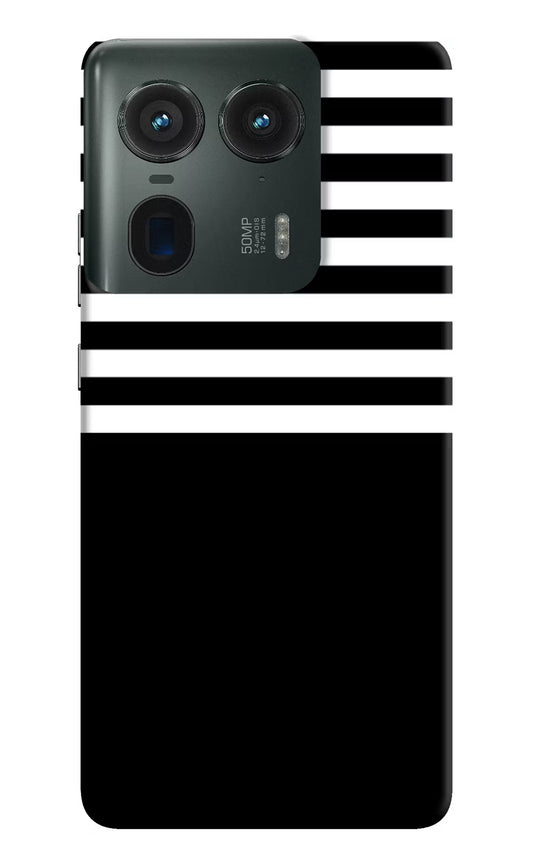 Black and White Print Moto Edge 50 Ultra 5G Hard Case Back Cover by Casekaro