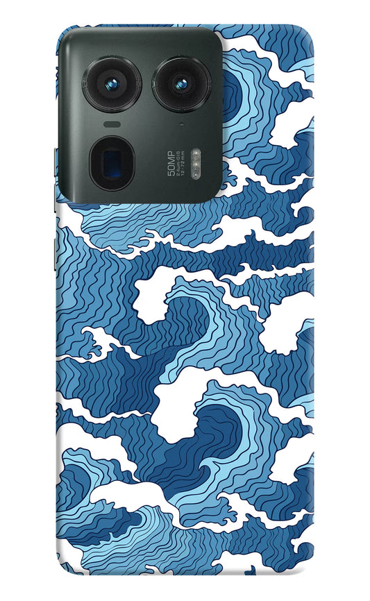 Blue Waves Moto Edge 50 Ultra 5G Hard Case Back Cover by Casekaro