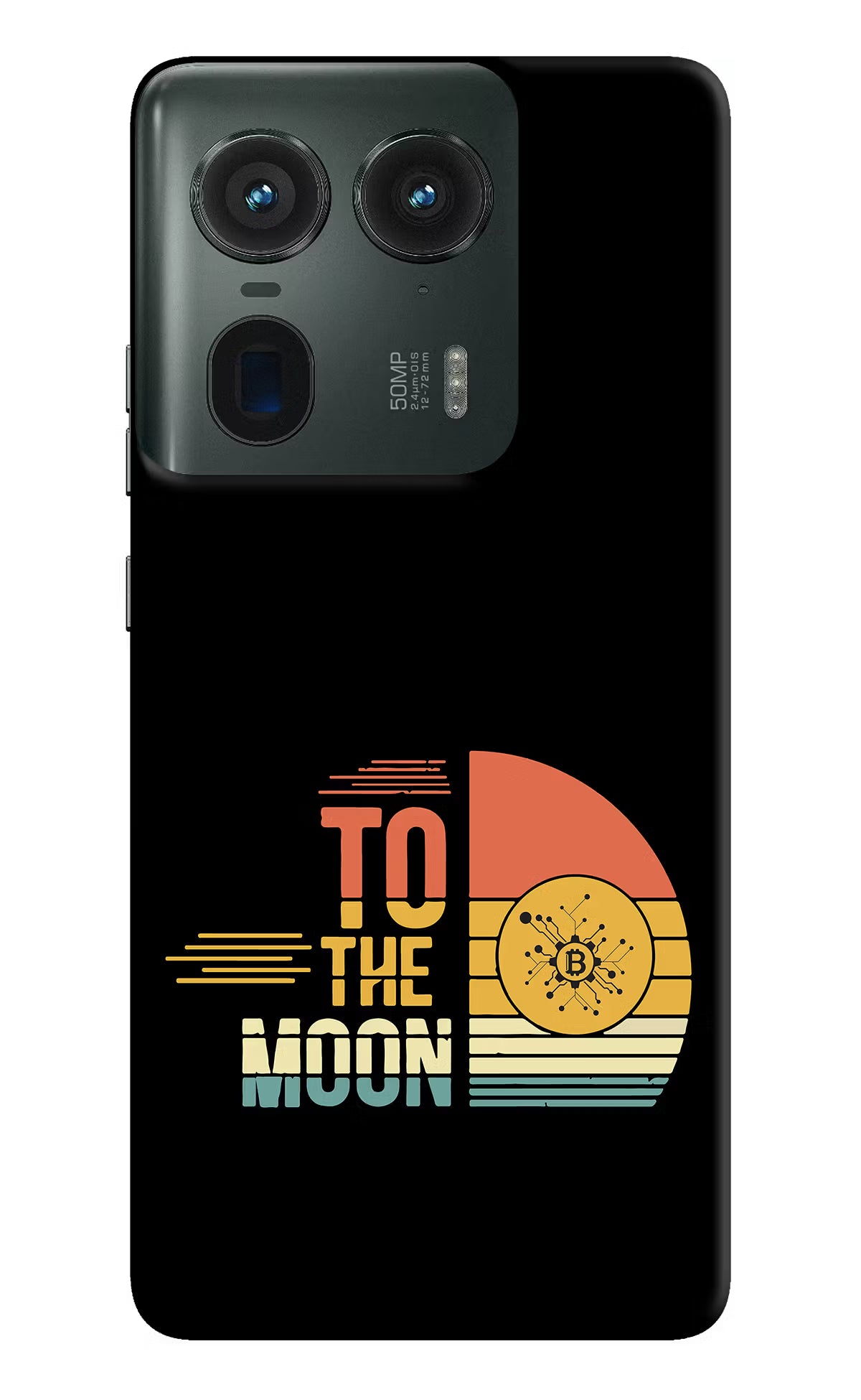 To the Moon Moto Edge 50 Ultra 5G Hard Case Back Cover by Casekaro