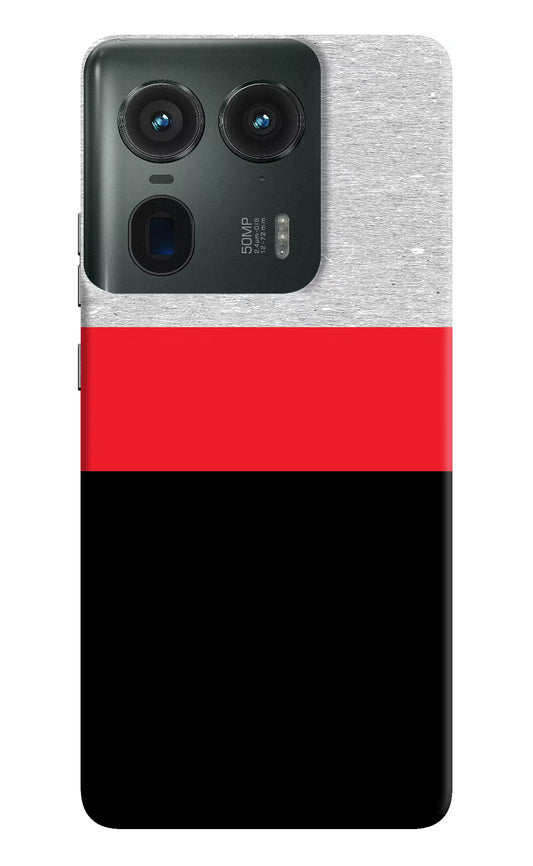 Tri Color Pattern Moto Edge 50 Ultra 5G Hard Case Back Cover by Casekaro