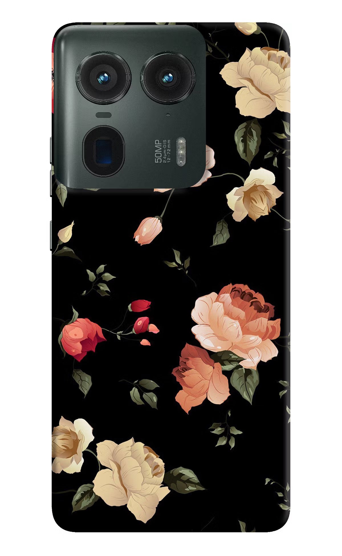 Flowers Moto Edge 50 Ultra 5G Hard Case Back Cover by Casekaro