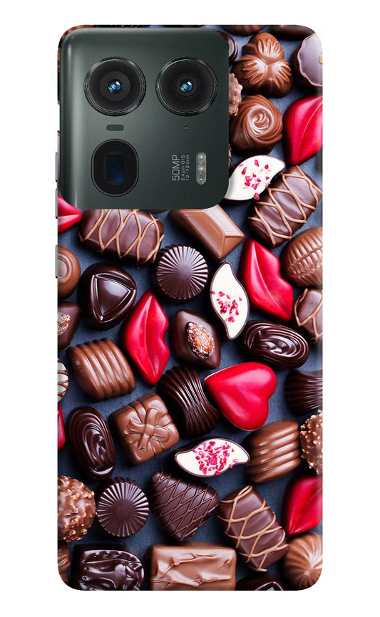 Chocolates Moto Edge 50 Ultra 5G Hard Case Back Cover by Casekaro