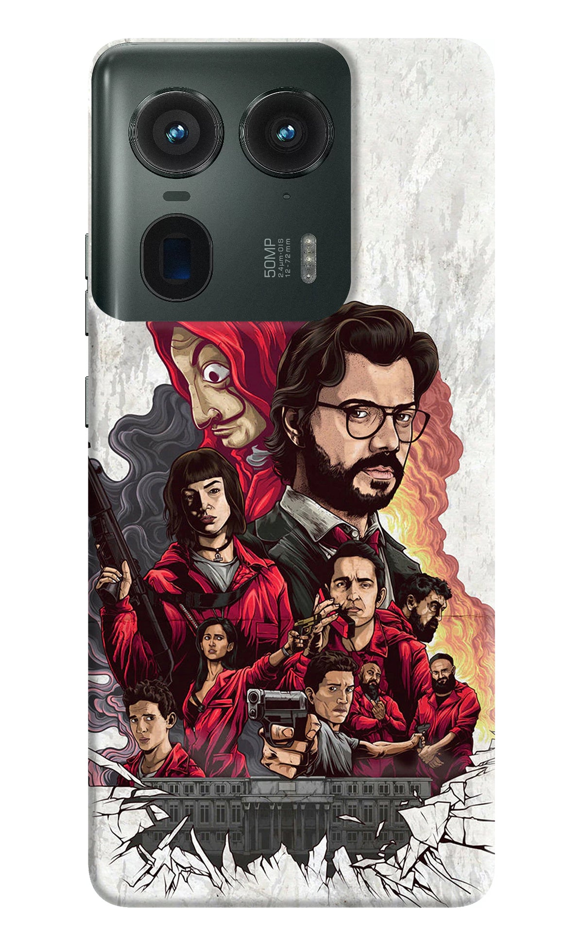 Money Heist Artwork Moto Edge 50 Ultra 5G Back Cover