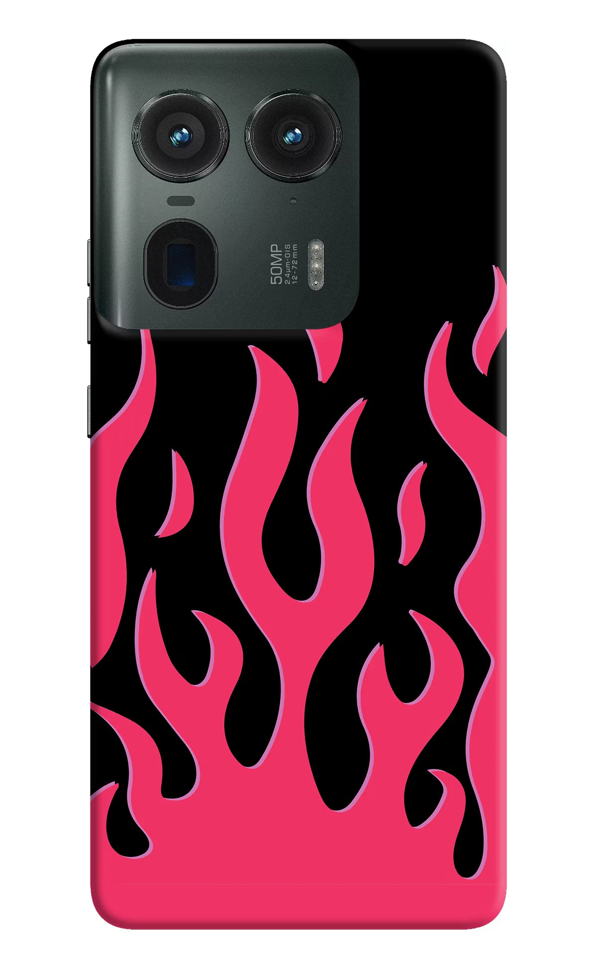 Fire Flames Moto Edge 50 Ultra 5G Hard Case Back Cover by Casekaro