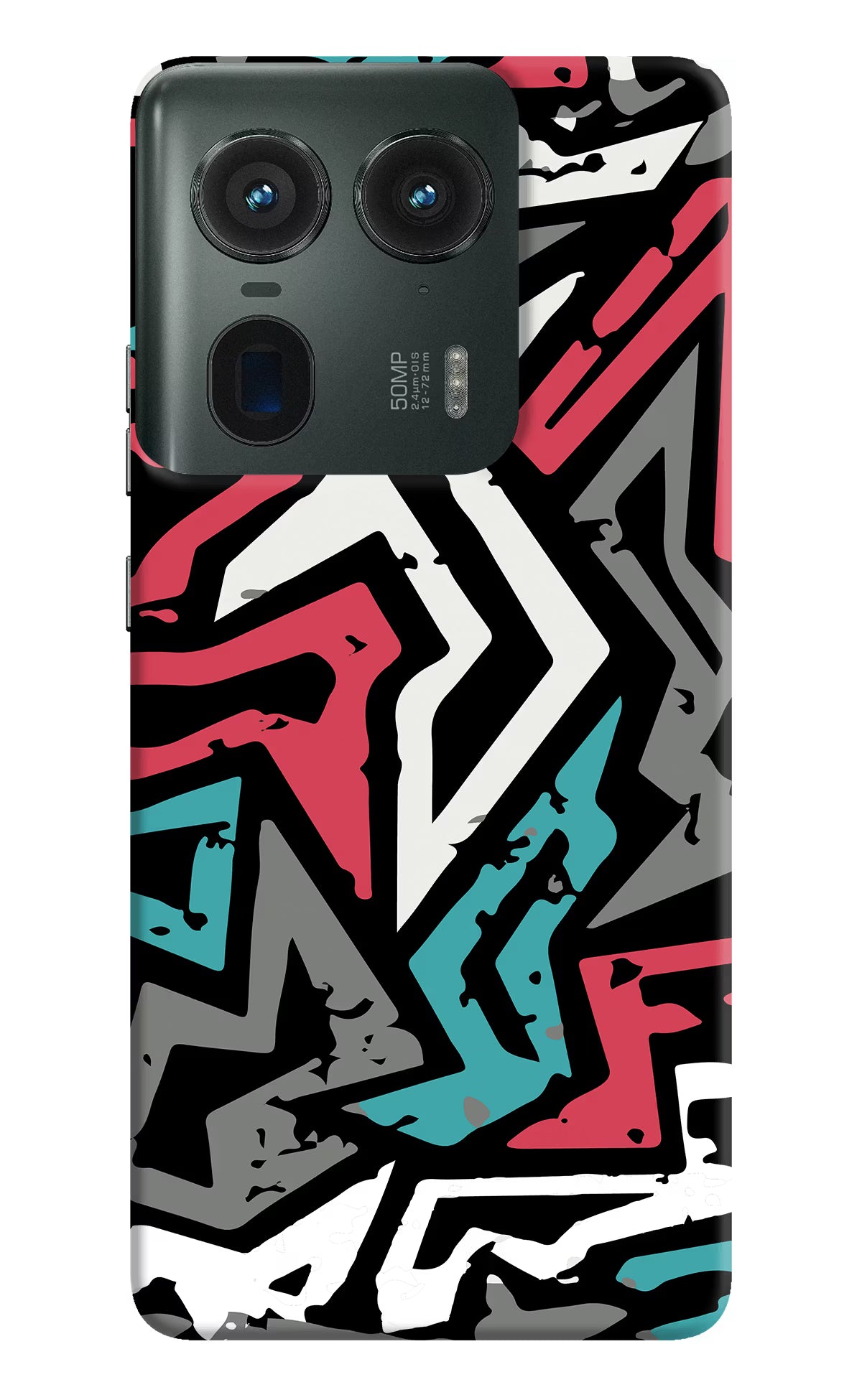 Geometric Graffiti Moto Edge 50 Ultra 5G Hard Case Back Cover by Casekaro