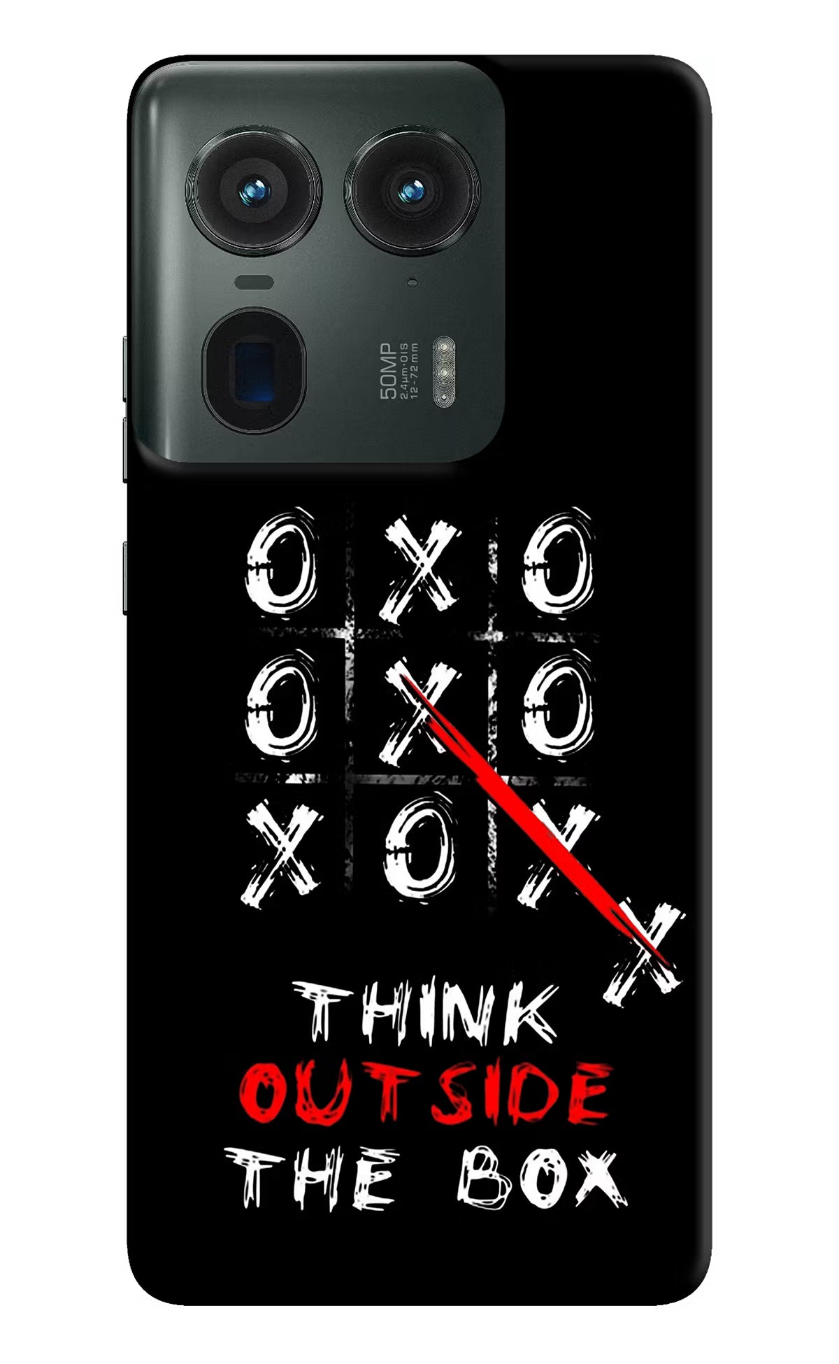 Think out of the BOX Moto Edge 50 Ultra 5G Hard Case Back Cover by Casekaro