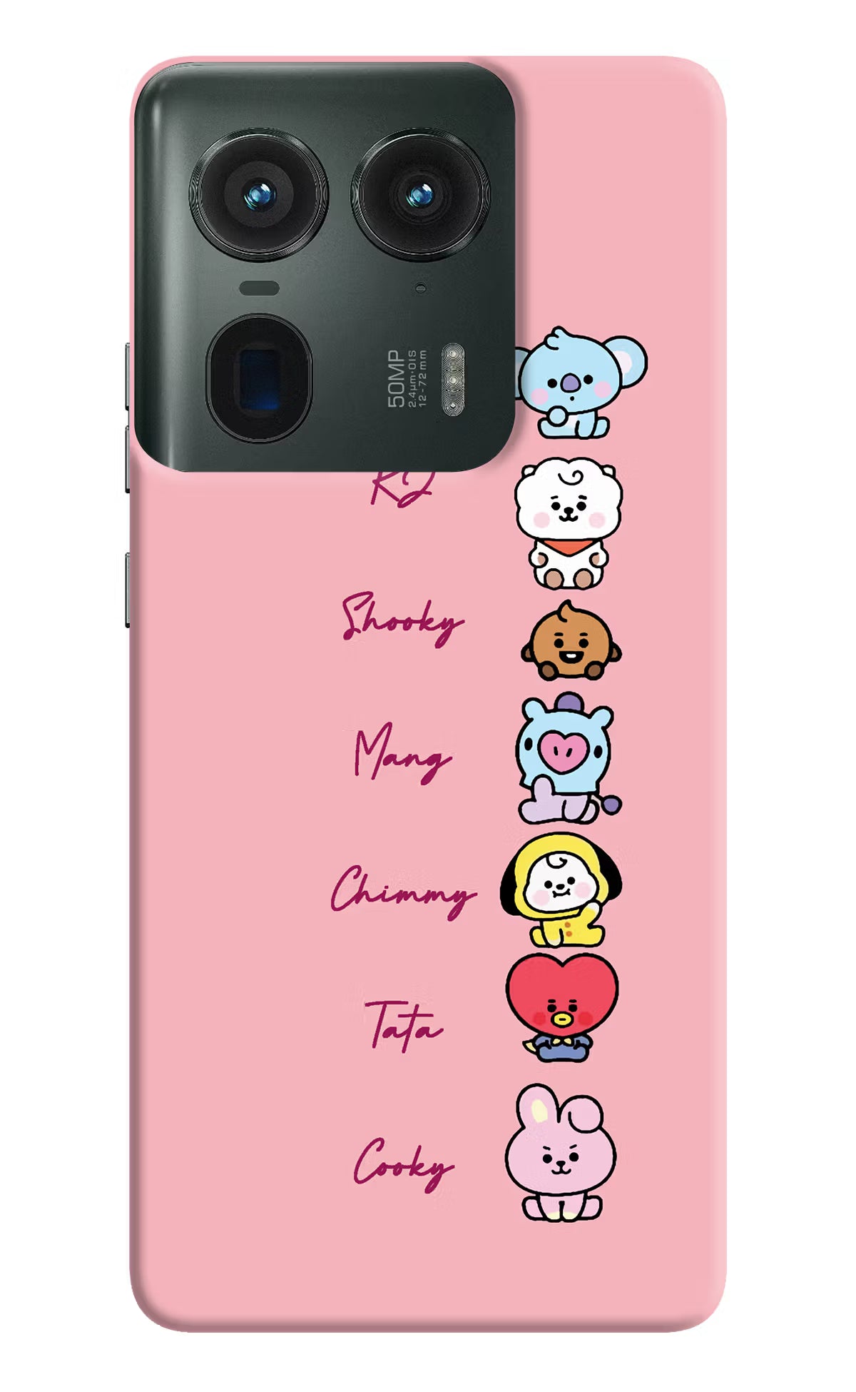 BTS names Moto Edge 50 Ultra 5G Hard Case Back Cover by Casekaro