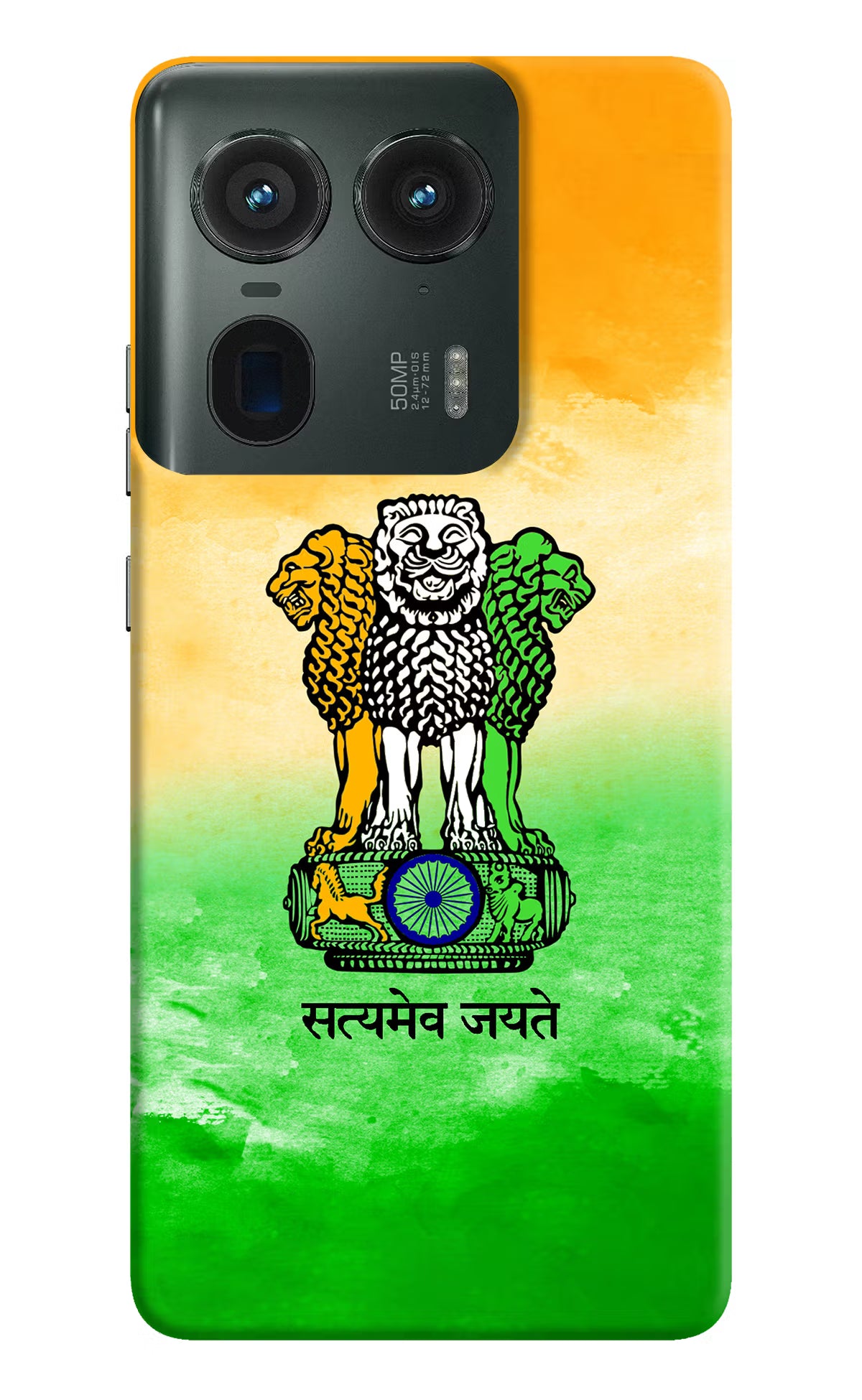 Satyamev Jayate Flag Moto Edge 50 Ultra 5G Hard Case Back Cover by Casekaro