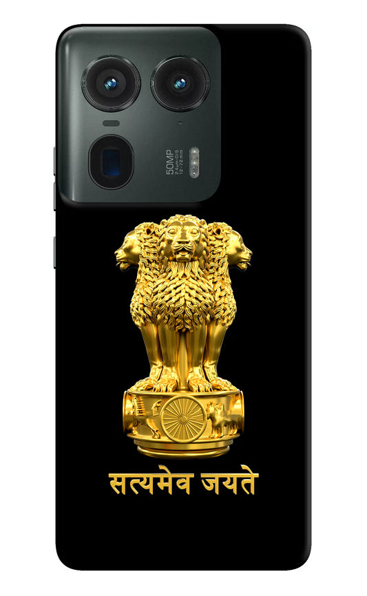 Satyamev Jayate Golden Moto Edge 50 Ultra 5G Hard Case Back Cover by Casekaro