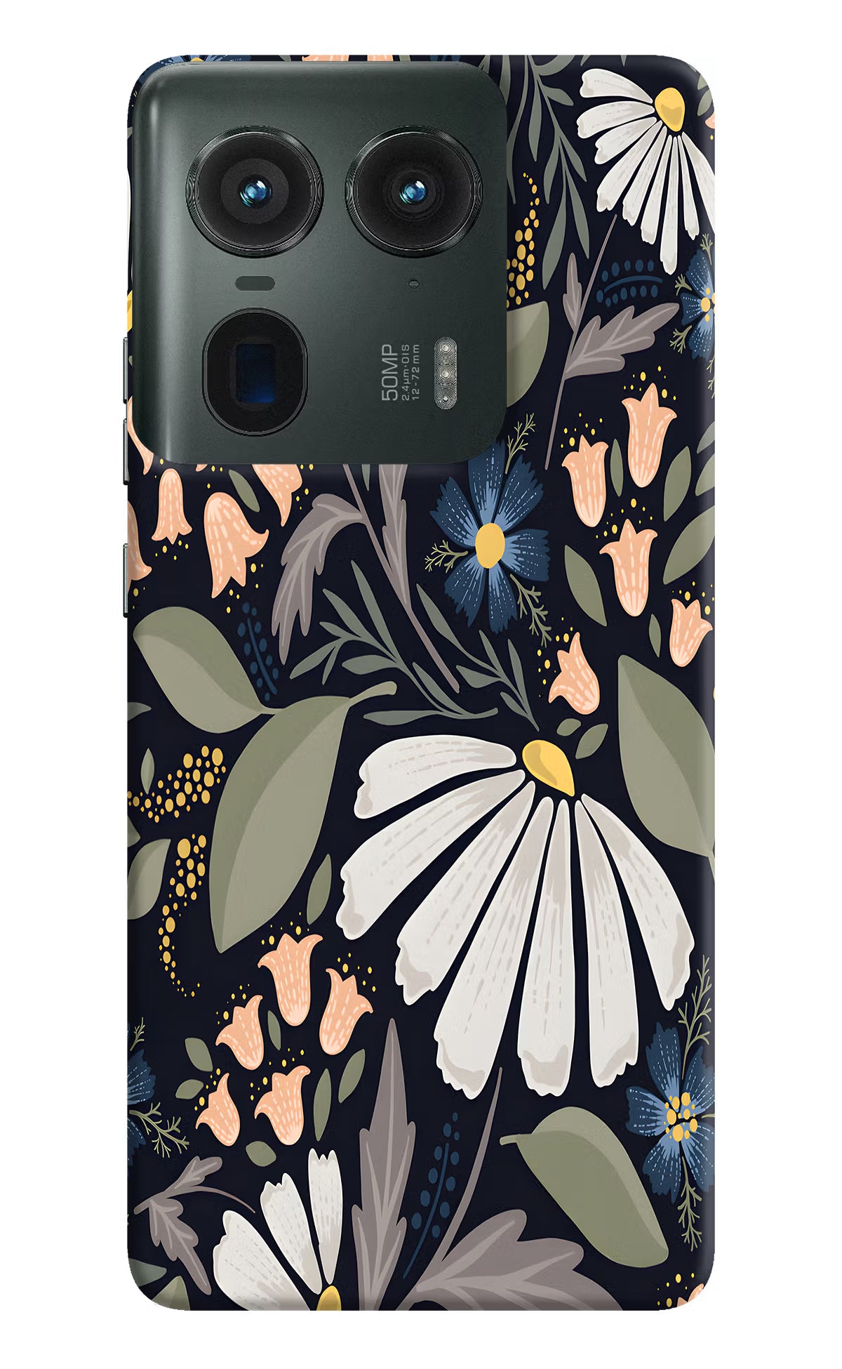 Flowers Art Moto Edge 50 Ultra 5G Hard Case Back Cover by Casekaro