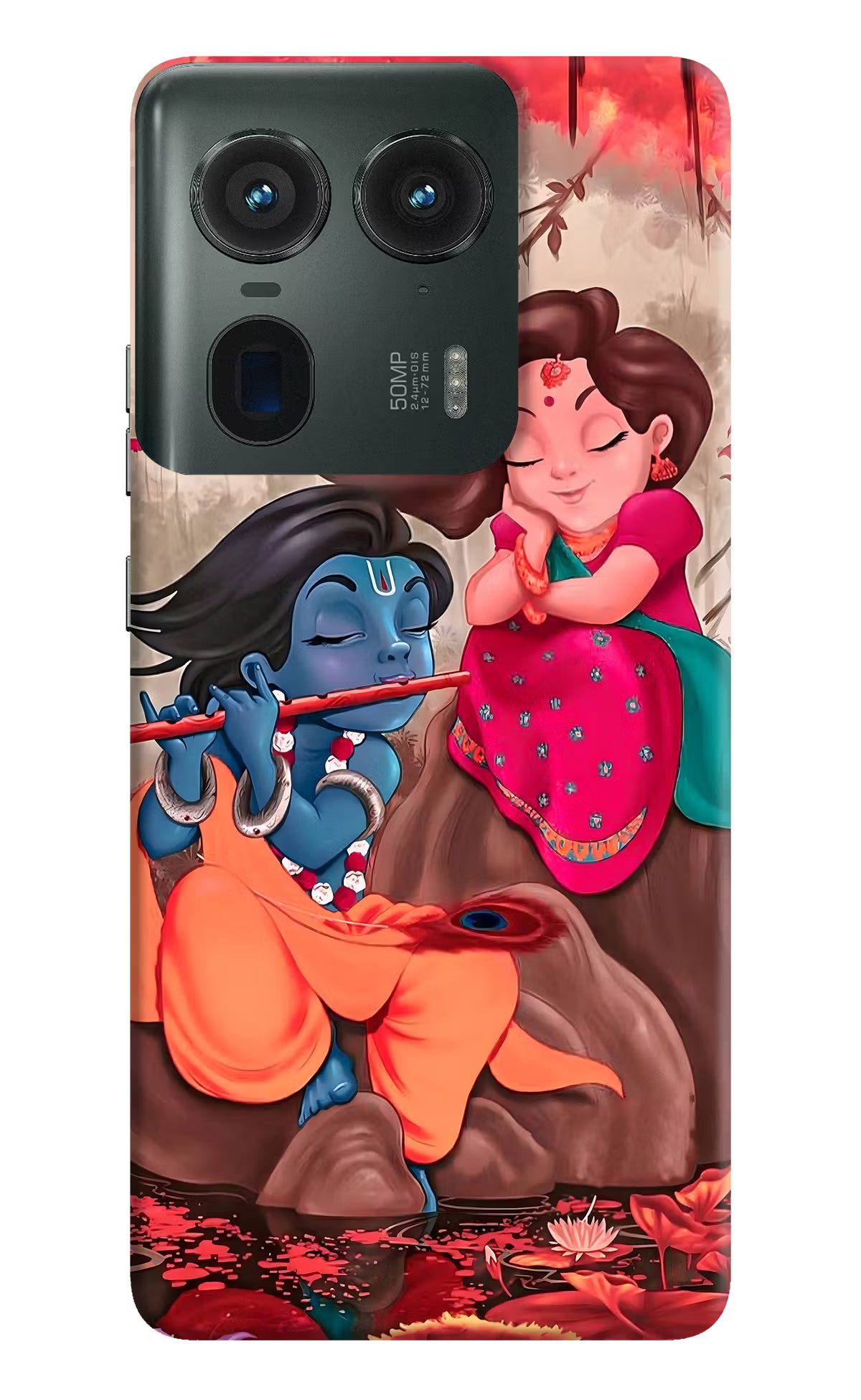 Radhe Krishna Moto Edge 50 Ultra 5G Hard Case Back Cover by Casekaro