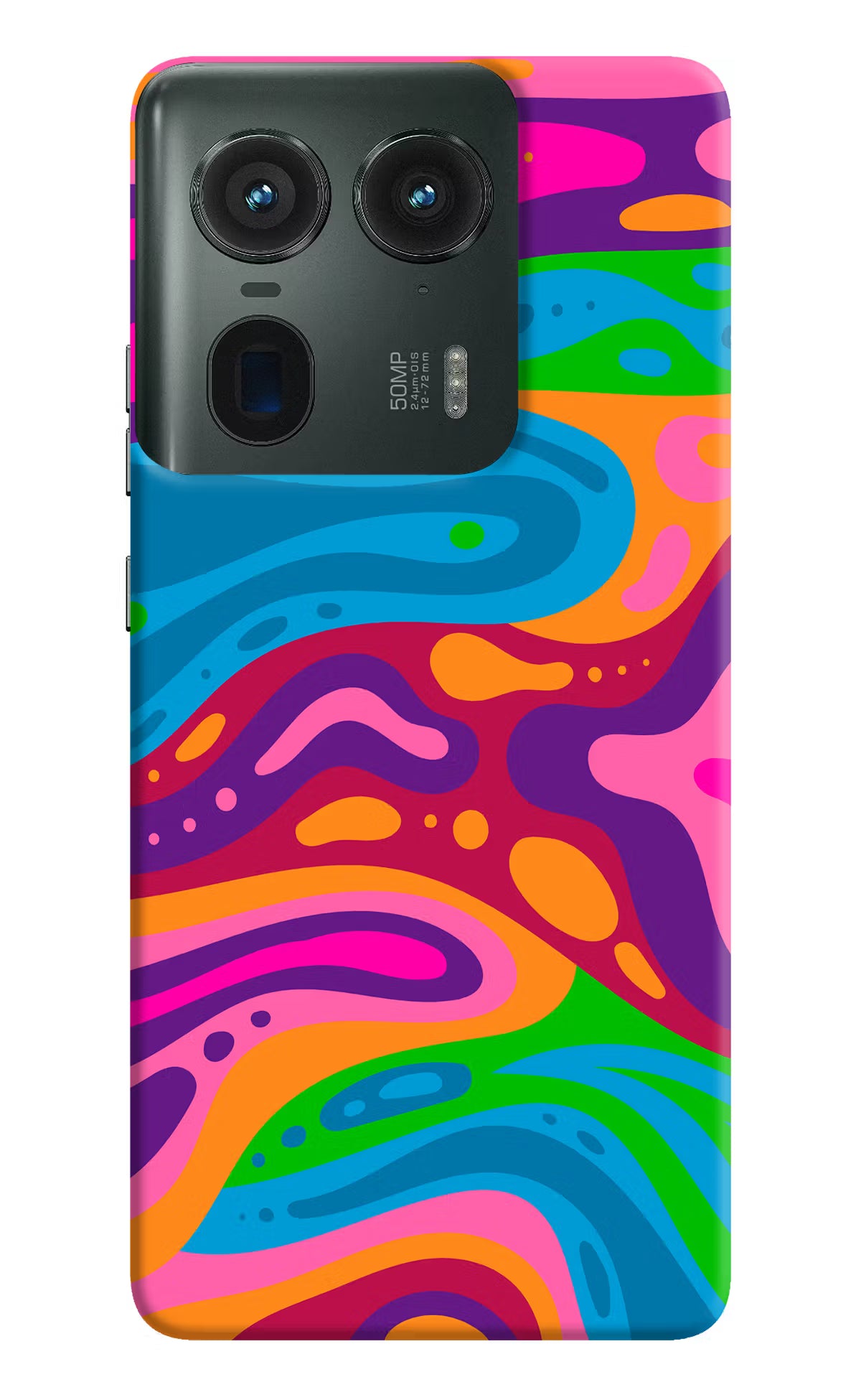 Trippy Pattern Moto Edge 50 Ultra 5G Hard Case Back Cover by Casekaro