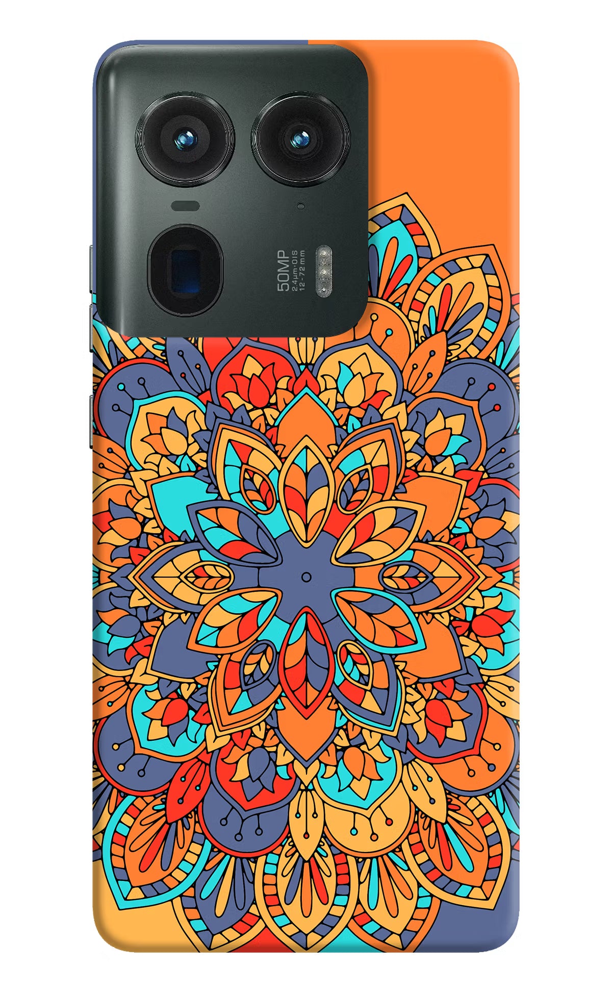 Color Mandala Moto Edge 50 Ultra 5G Hard Case Back Cover by Casekaro