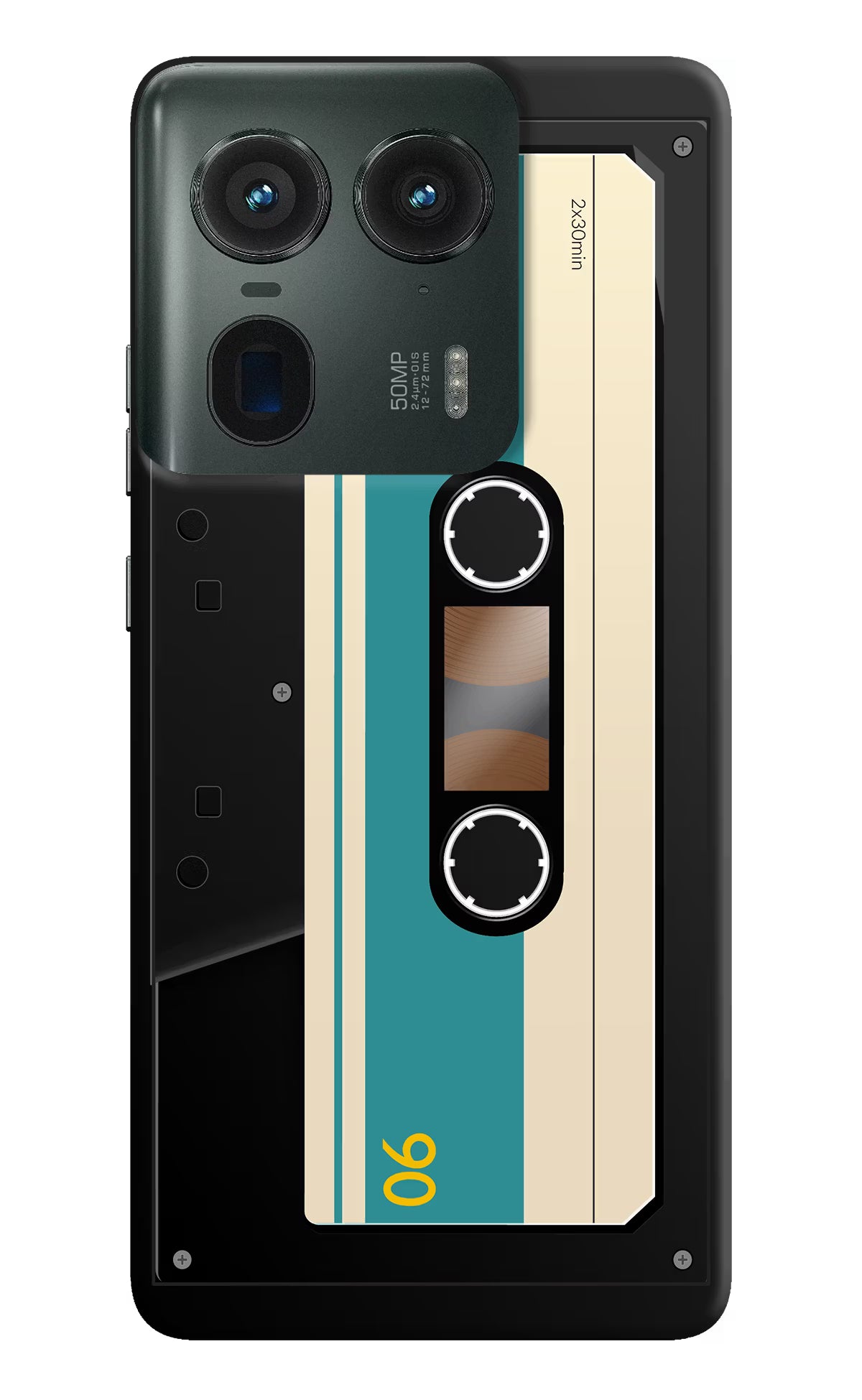 Cassette Moto Edge 50 Ultra 5G Hard Case Back Cover by Casekaro