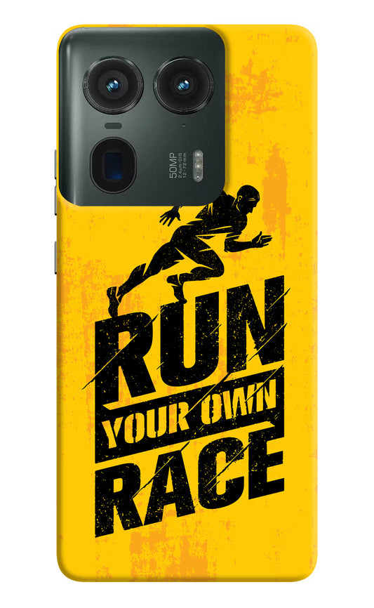 Run Your Own Race Moto Edge 50 Ultra 5G Hard Case Back Cover by Casekaro
