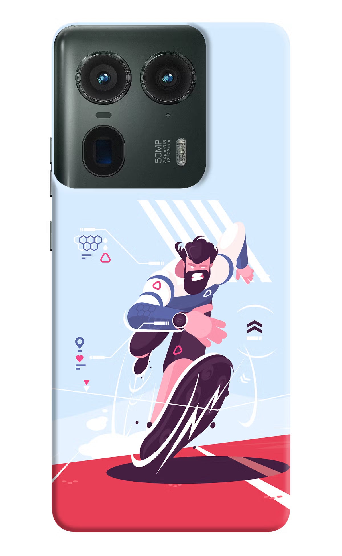 Run Pro Moto Edge 50 Ultra 5G Hard Case Back Cover by Casekaro
