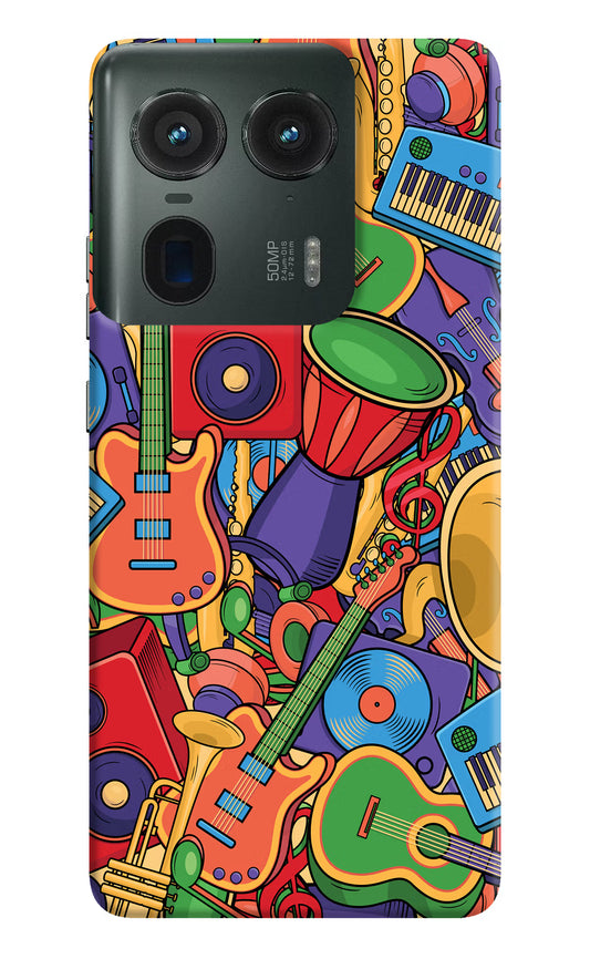Music Instrument Doodle Moto Edge 50 Ultra 5G Hard Case Back Cover by Casekaro