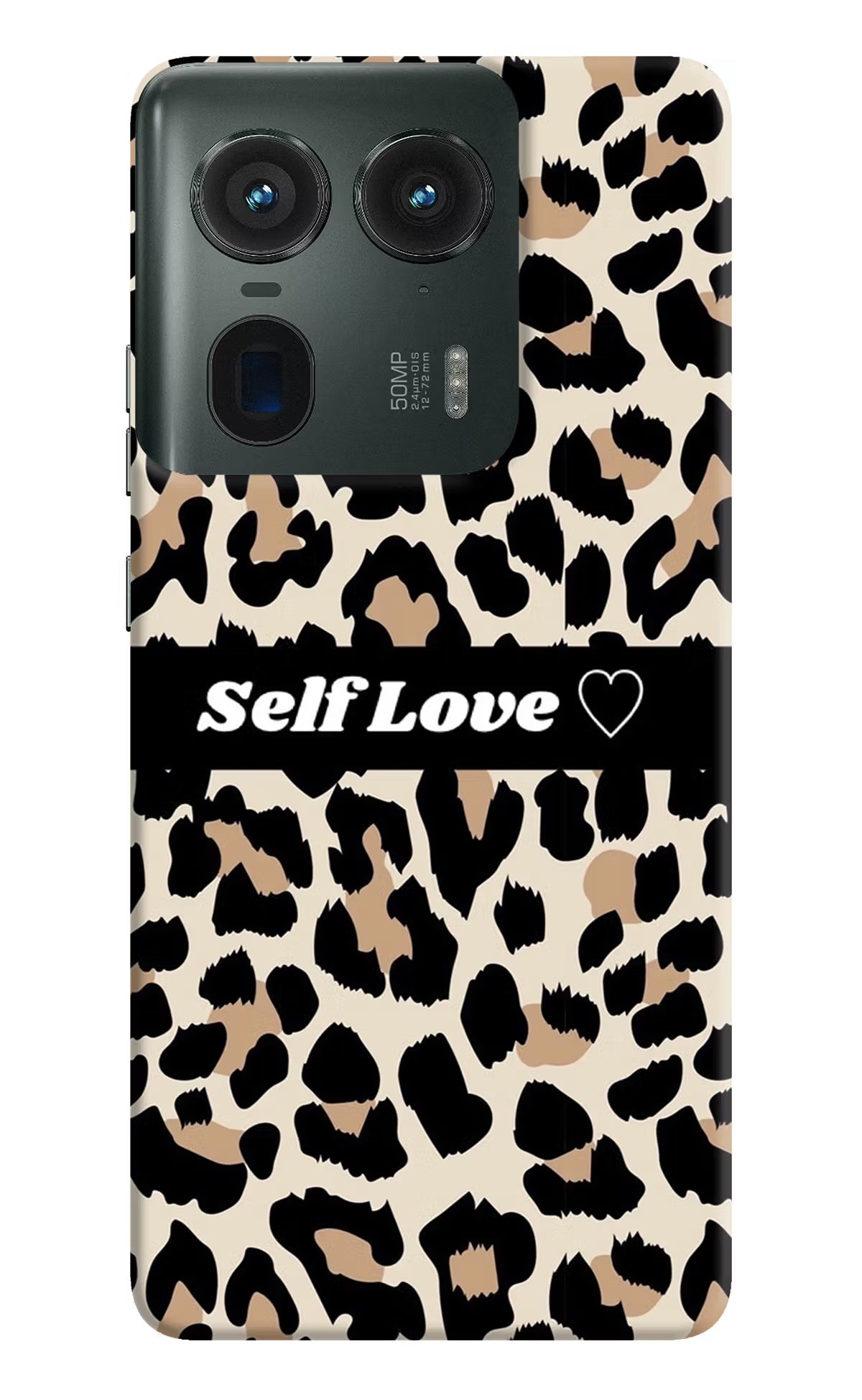 Leopard Print Self Love Moto Edge 50 Ultra 5G Hard Case Back Cover by Casekaro