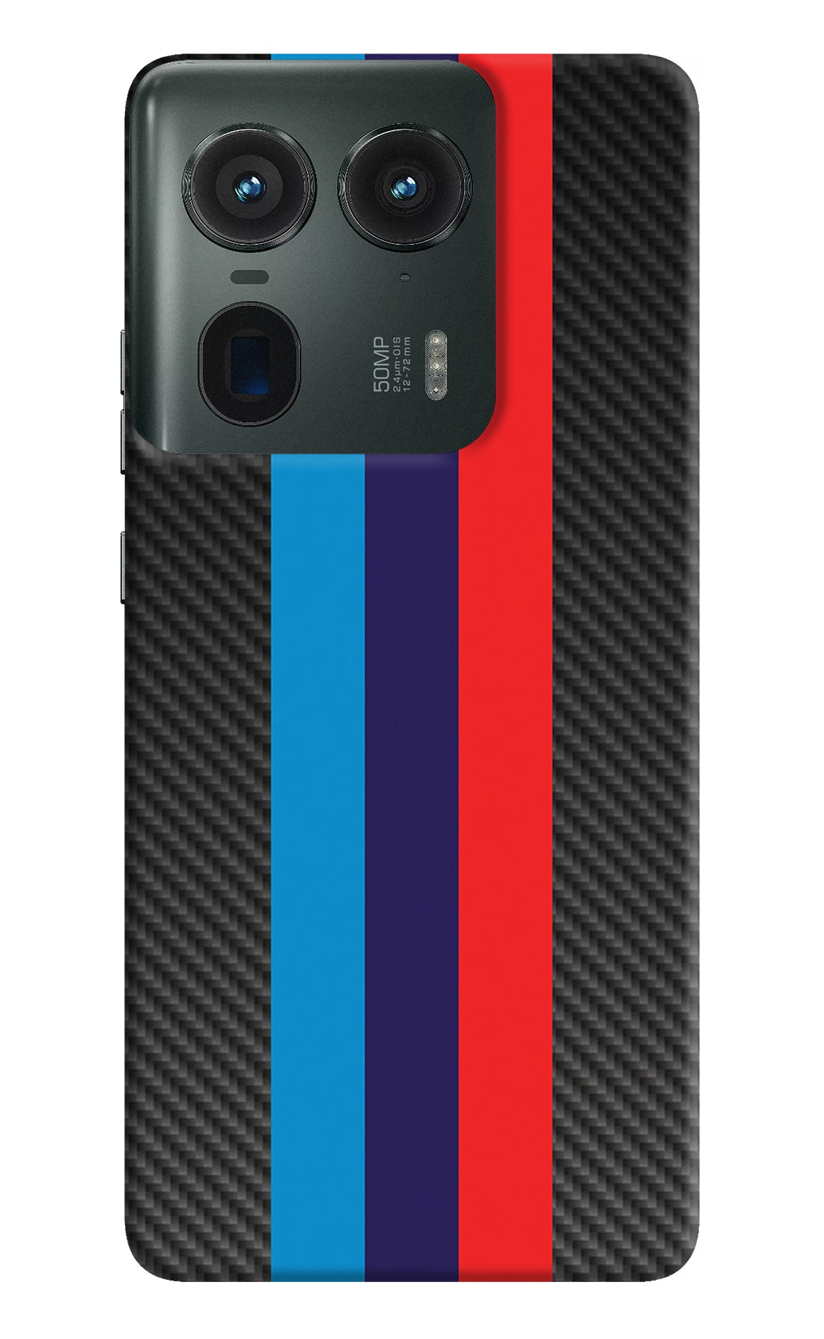 BMW Stripes Pattern Moto Edge 50 Ultra 5G Back Cover