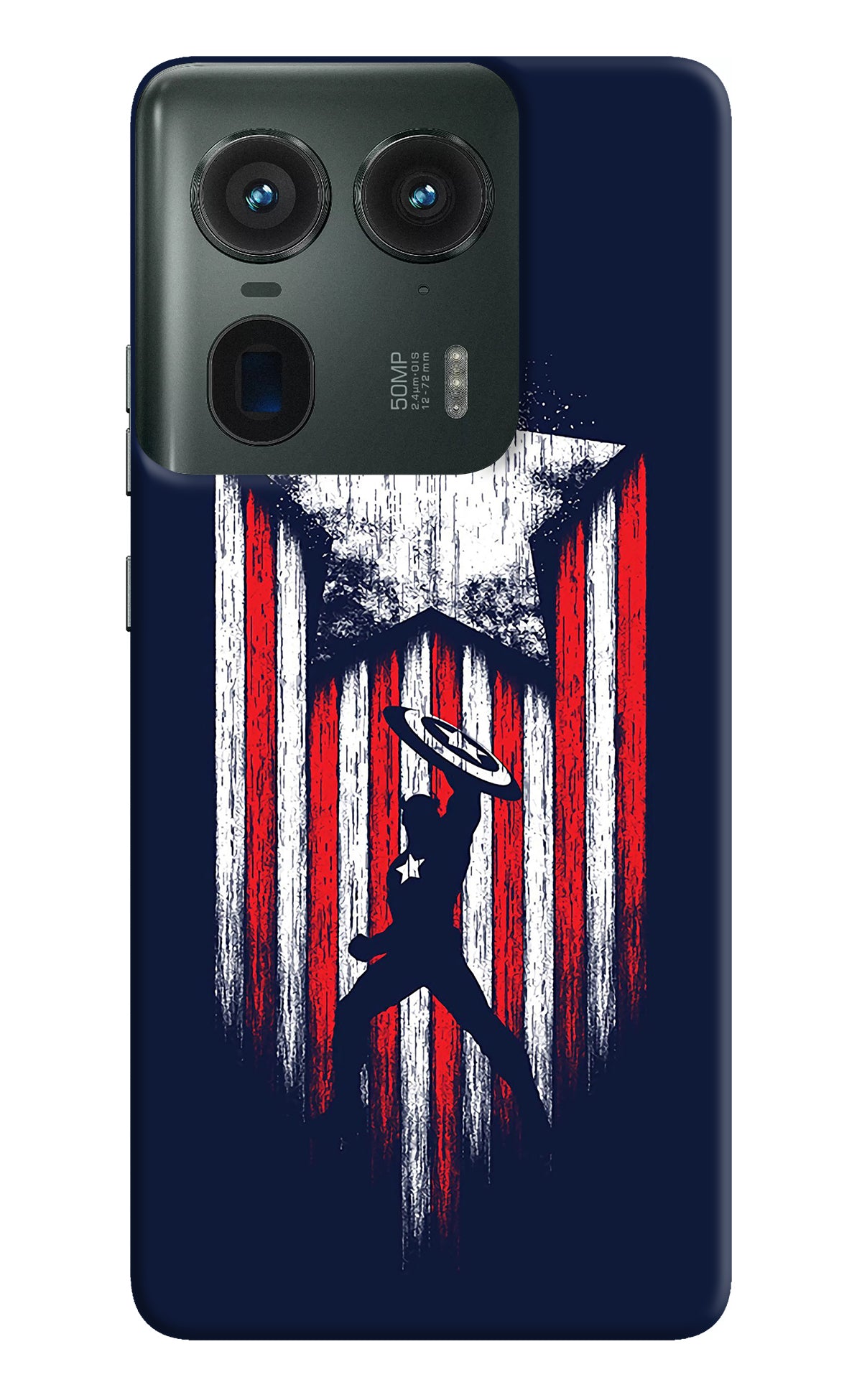 Captain America Marvel Art Moto Edge 50 Ultra 5G Back Cover