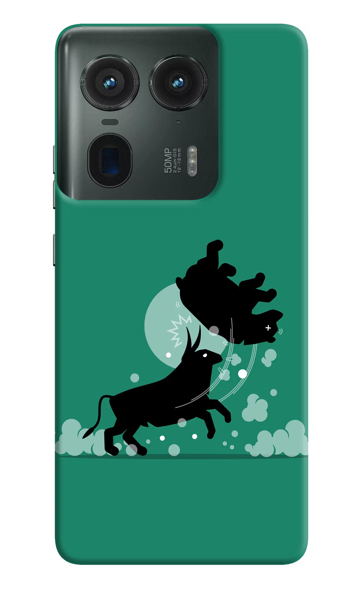 Bull Conqueror Moto Edge 50 Ultra 5G Hard Case Back Cover by Casekaro