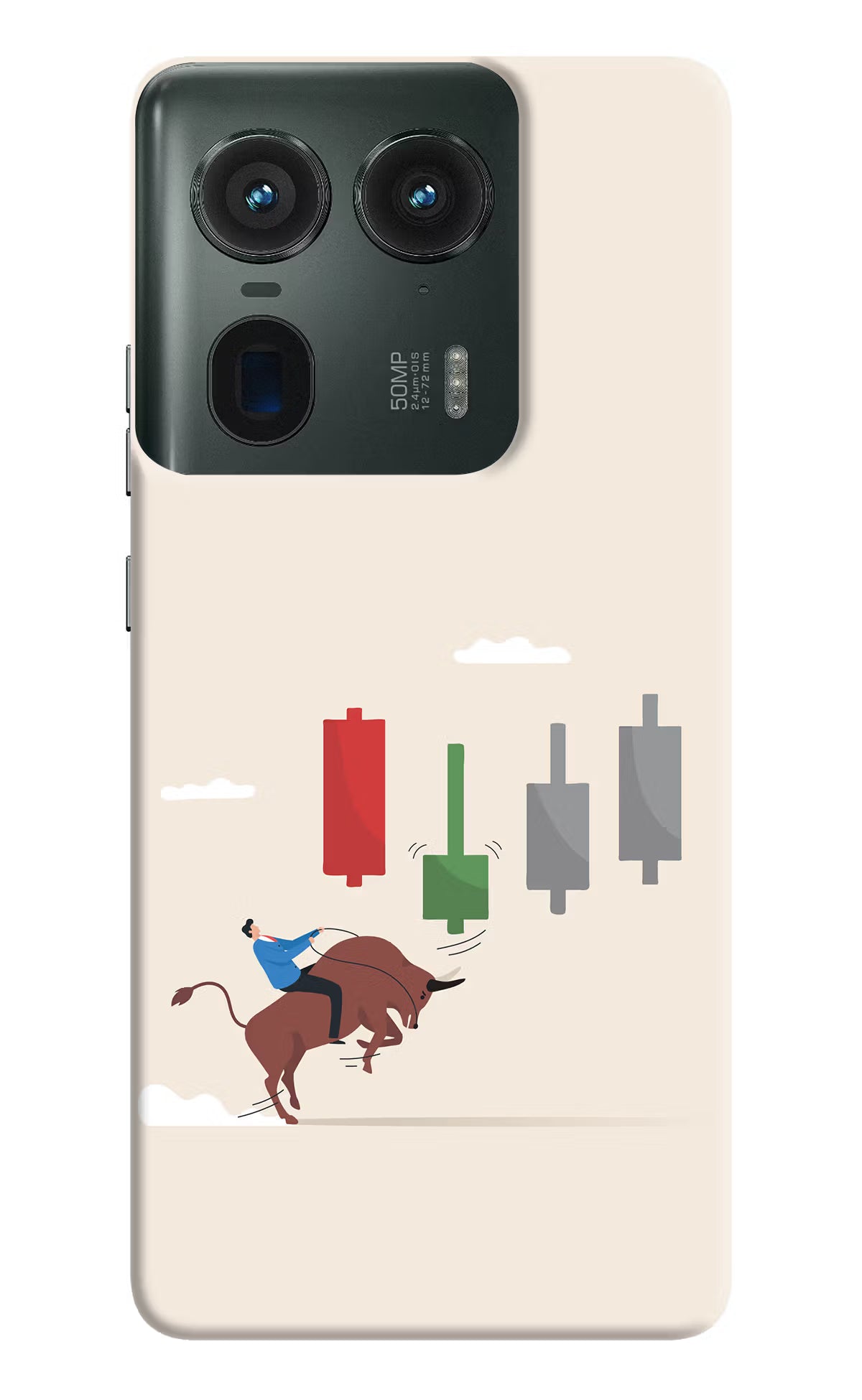 Bull Trading Momentum Moto Edge 50 Ultra 5G Hard Case Back Cover by Casekaro