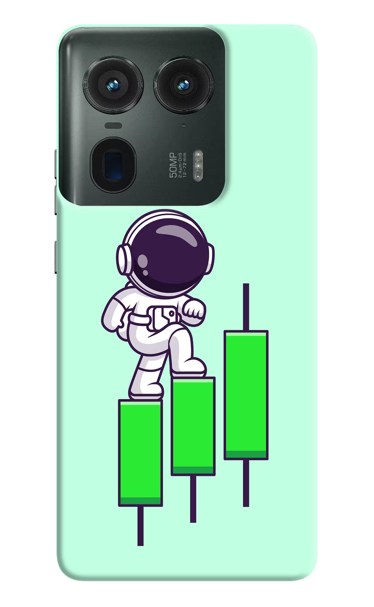 Astronaut Trader Moto Edge 50 Ultra 5G Hard Case Back Cover by Casekaro