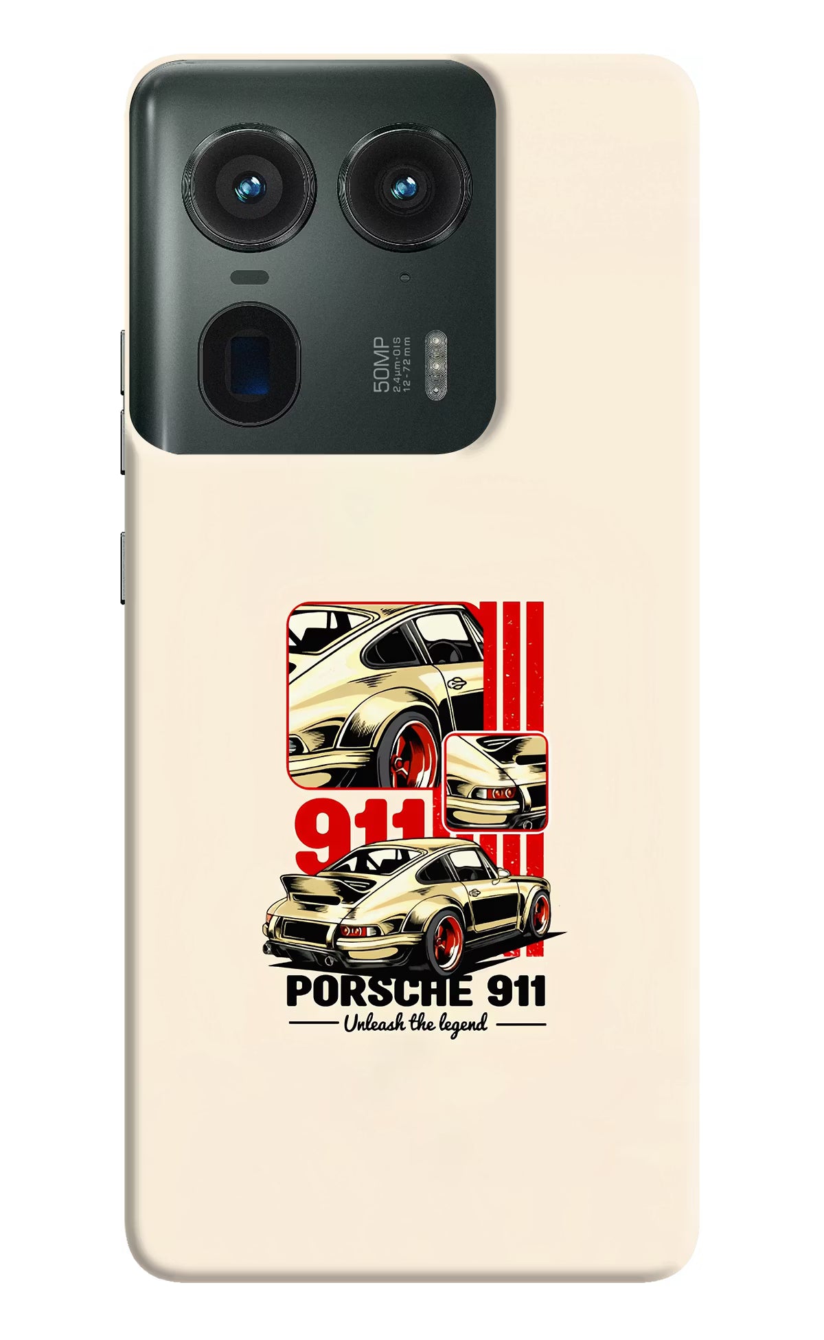 Classic Porsche 911 Moto Edge 50 Ultra 5G Hard Case Back Cover by Casekaro
