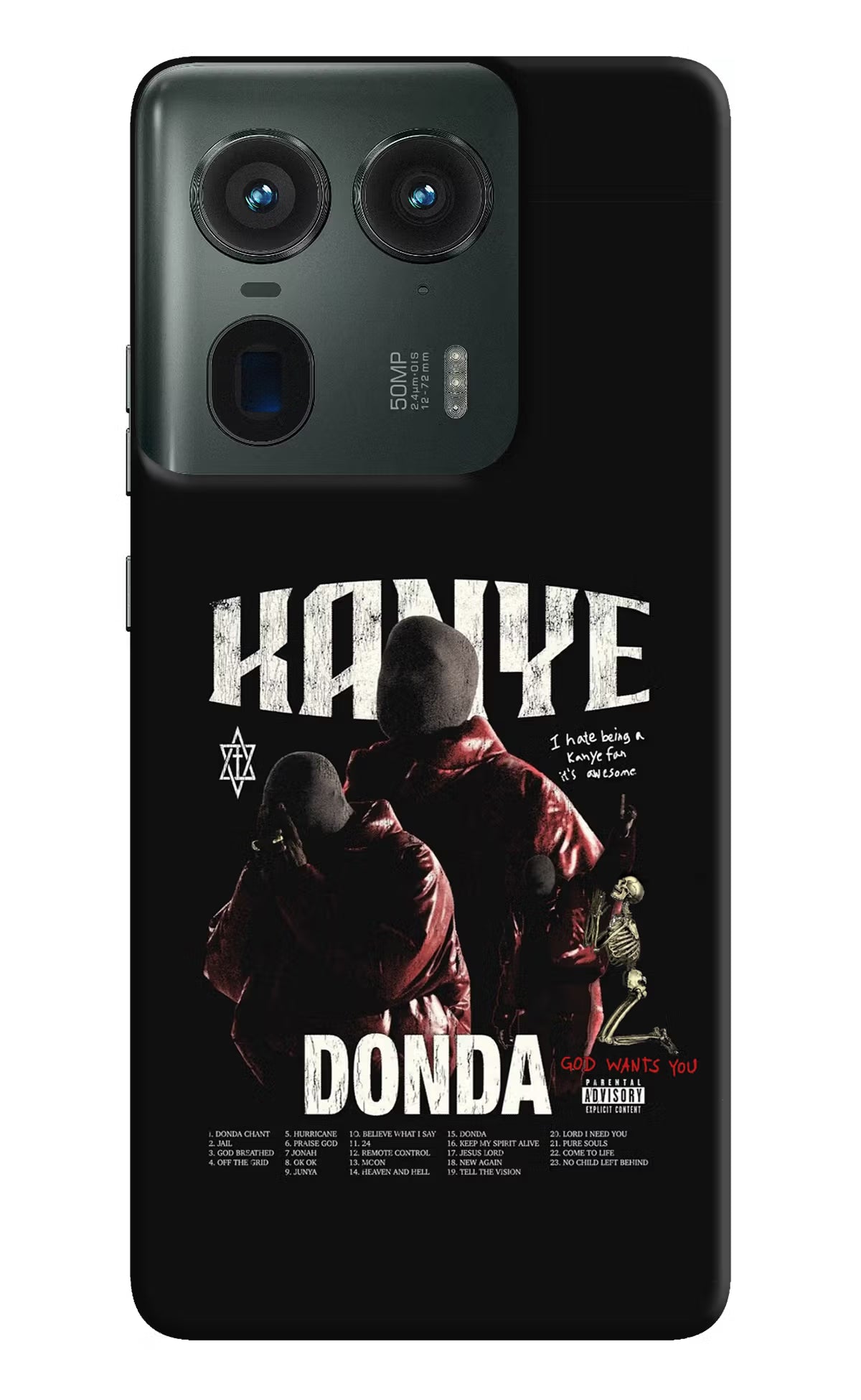 Donda Kanye West Moto Edge 50 Ultra 5G Hard Case Back Cover by Casekaro