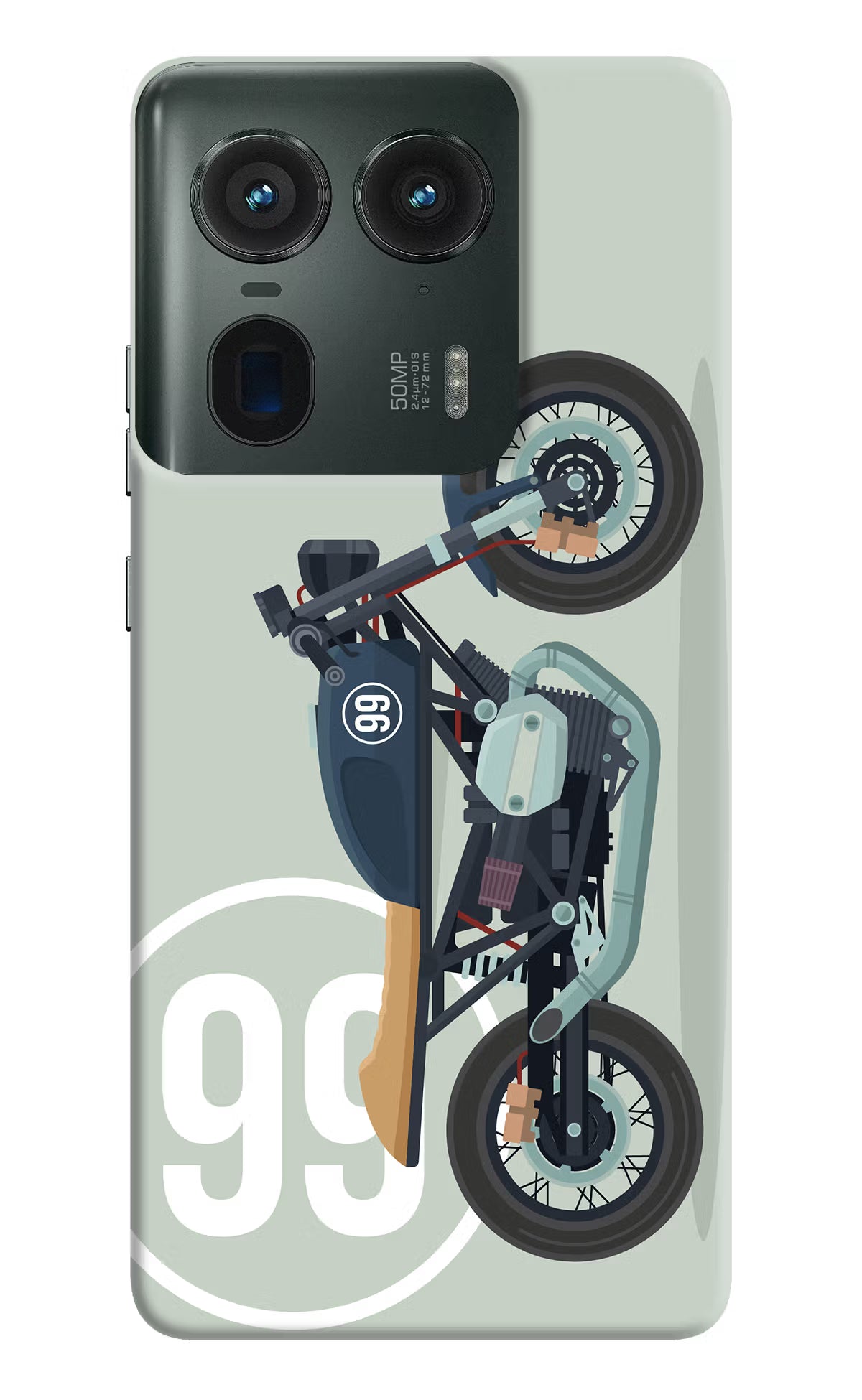 Classic Cafe Racer 99 Moto Edge 50 Ultra 5G Hard Case Back Cover by Casekaro