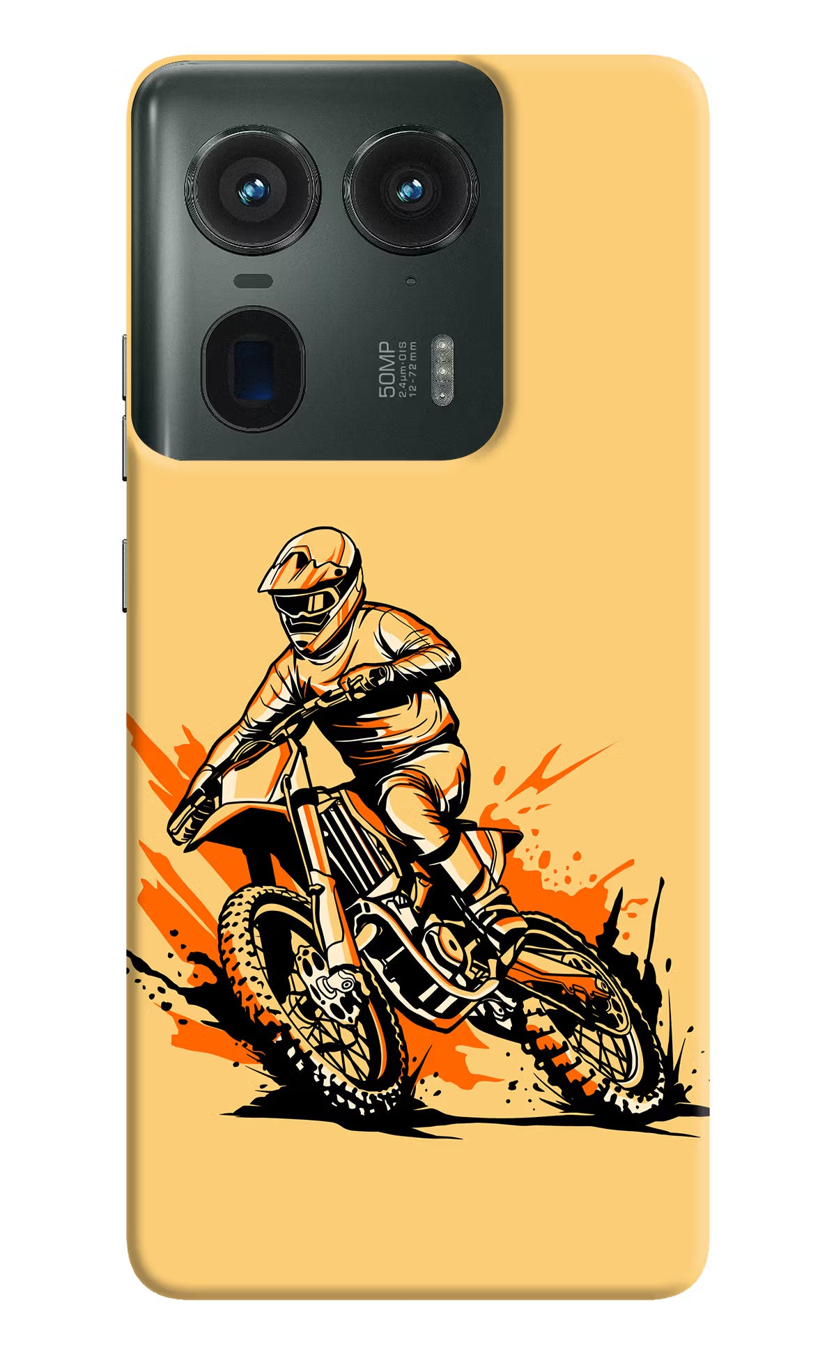 Off-Road Fury Moto Edge 50 Ultra 5G Hard Case Back Cover by Casekaro