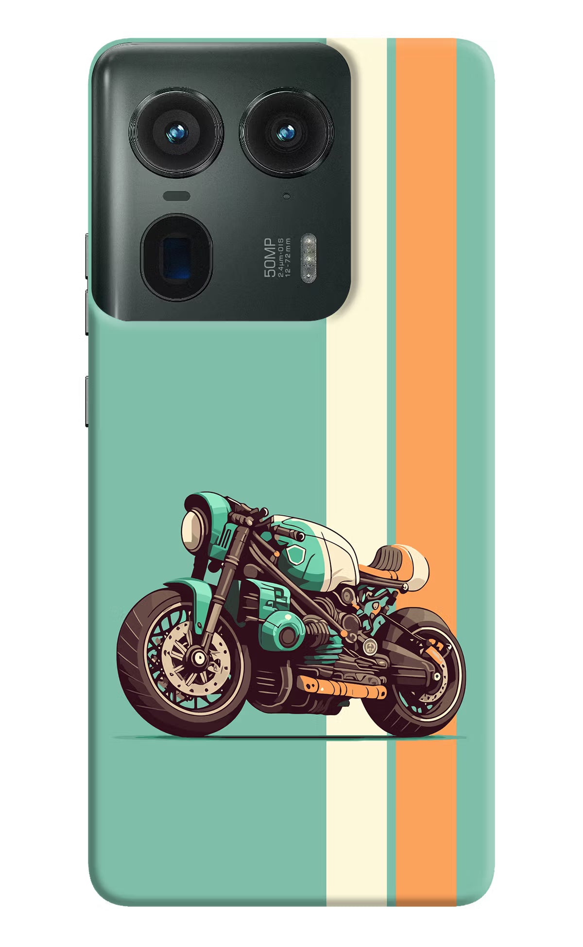 Striped Moto Drift Moto Edge 50 Ultra 5G Hard Case Back Cover by Casekaro