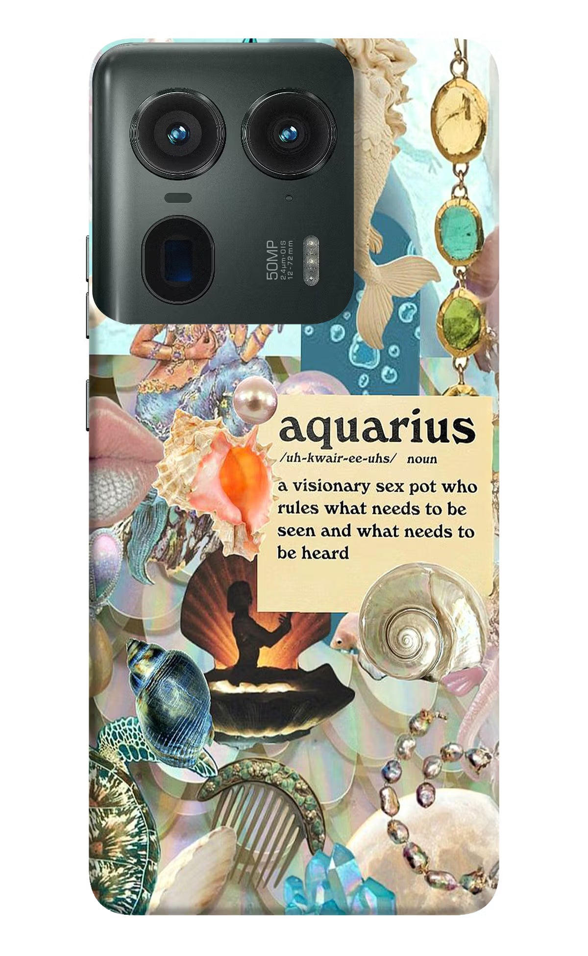 Aquarius Zodiac Moto Edge 50 Ultra 5G Hard Case Back Cover by Casekaro