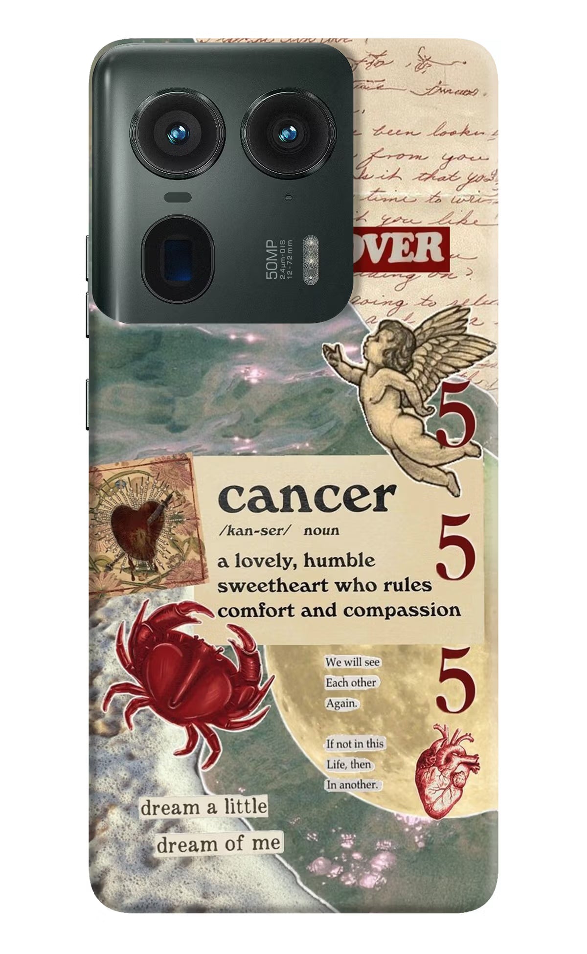 Cancer Zodiac Moto Edge 50 Ultra 5G Hard Case Back Cover by Casekaro