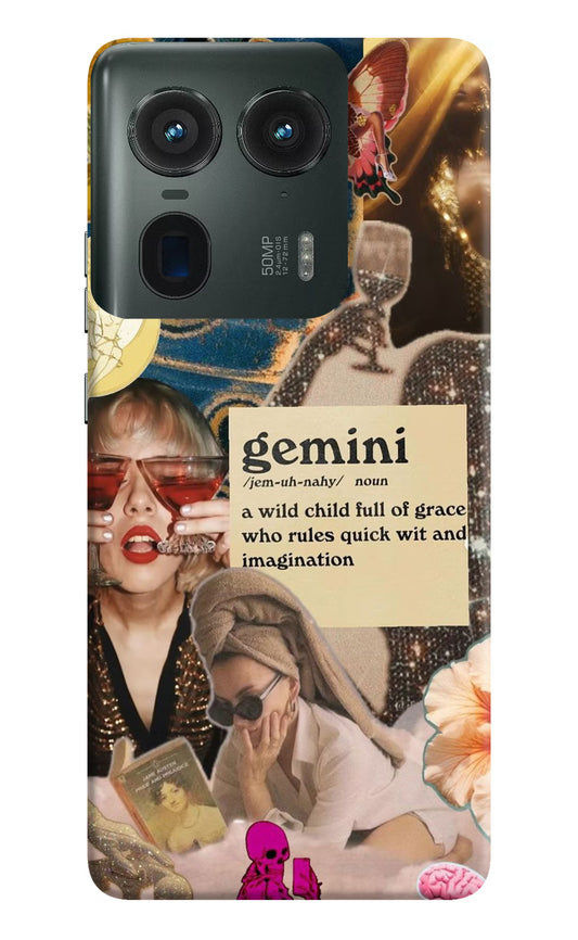 Gemini Zodiac Moto Edge 50 Ultra 5G Hard Case Back Cover by Casekaro