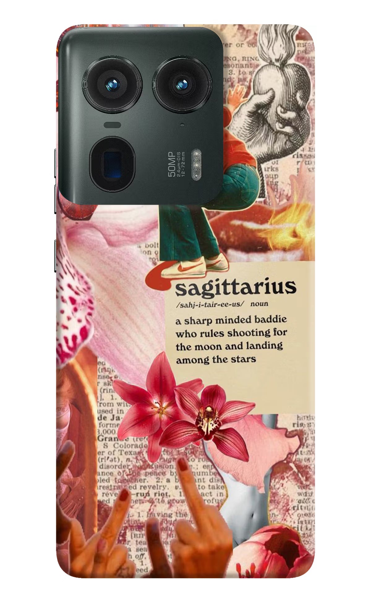 Sagittarius Zodiac Moto Edge 50 Ultra 5G Hard Case Back Cover by Casekaro