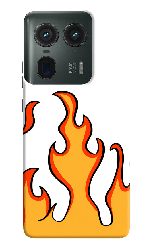 Fired Up – White Moto Edge 50 Ultra 5G Hard Case Back Cover by Casekaro