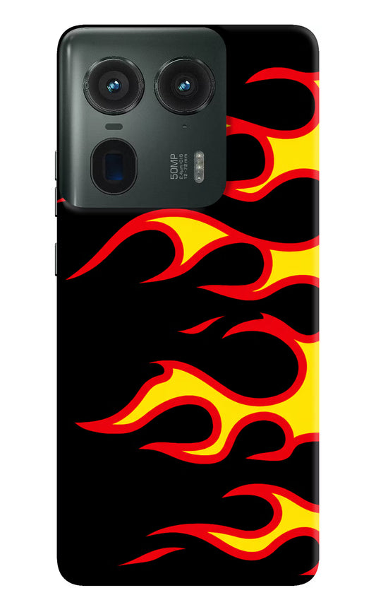 Side Sweep Flames Moto Edge 50 Ultra 5G Hard Case Back Cover by Casekaro