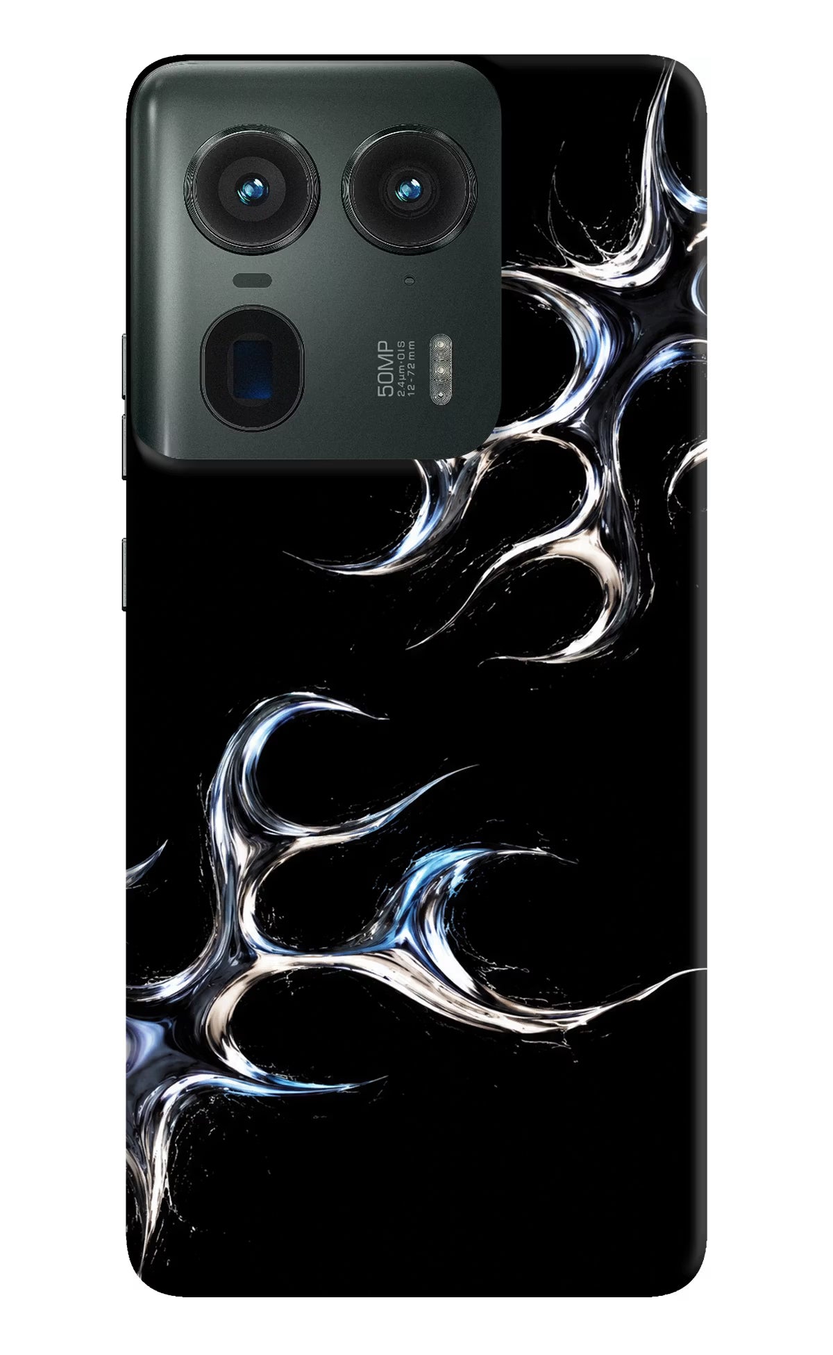Chrome Tribal Moto Edge 50 Ultra 5G Hard Case Back Cover by Casekaro