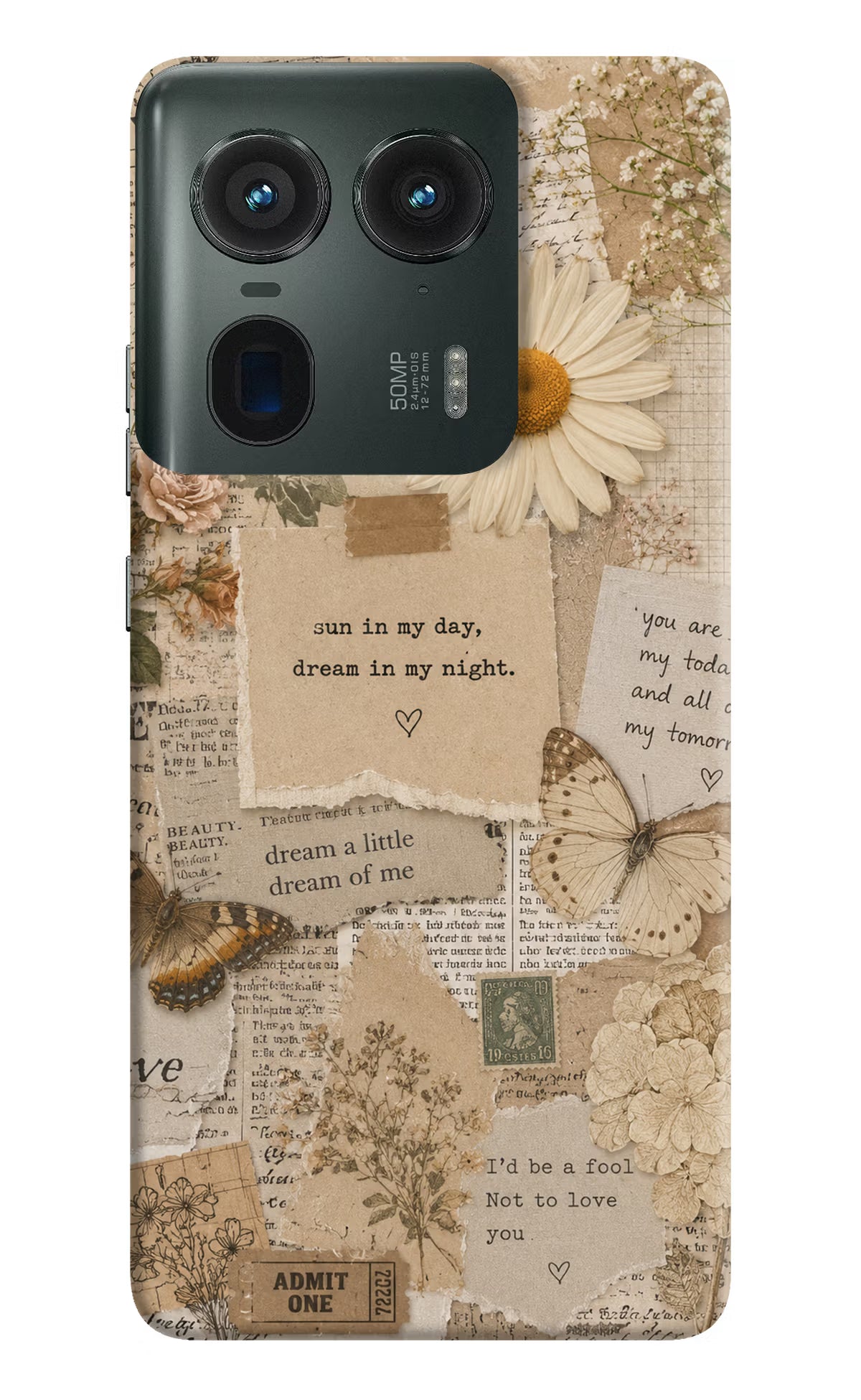 Vintage case Moto Edge 50 Ultra 5G Back Cover